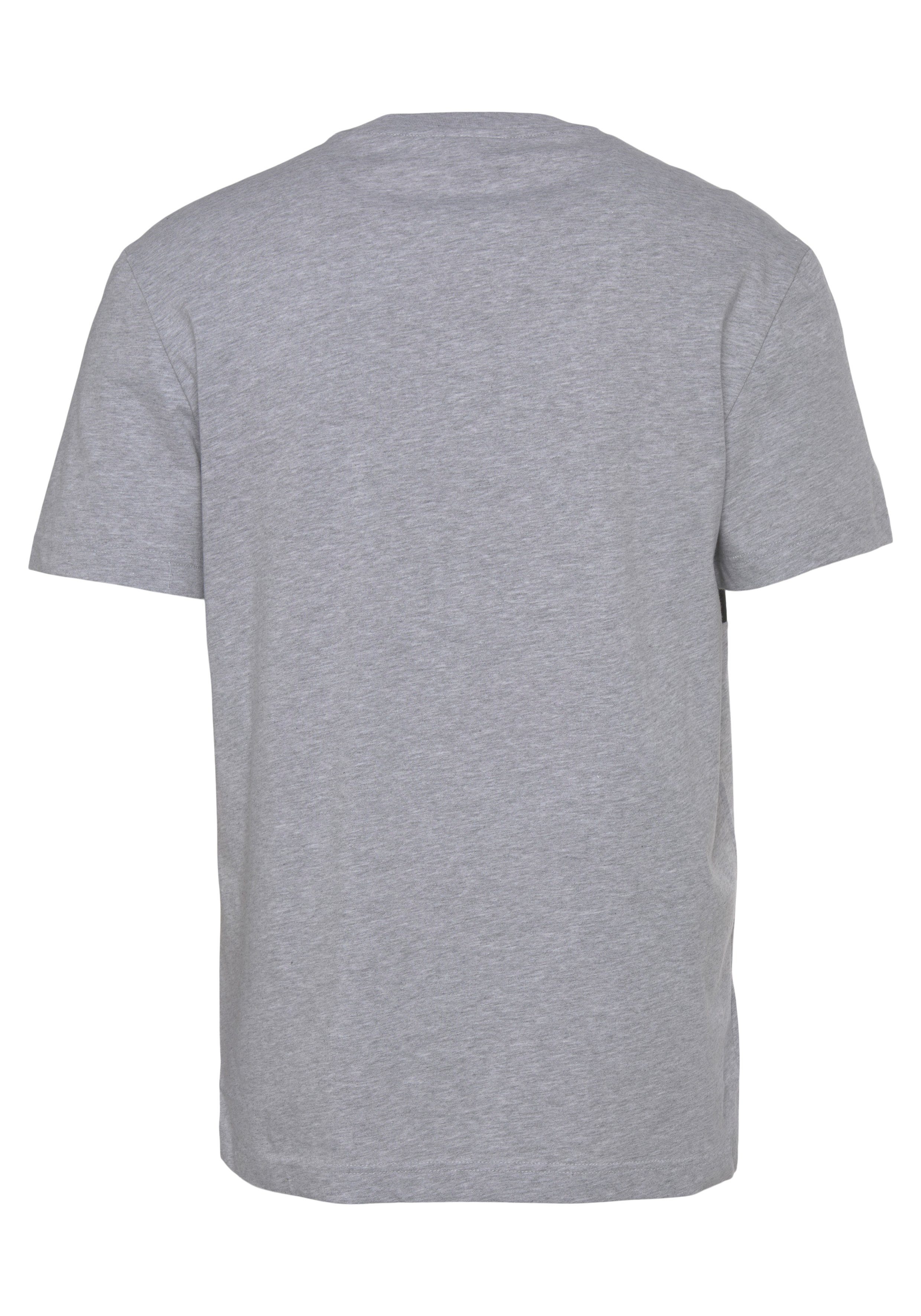 Print der Brust CHINE/BLACK auf mit T-SHIRT großem Lacoste SILVER T-Shirt