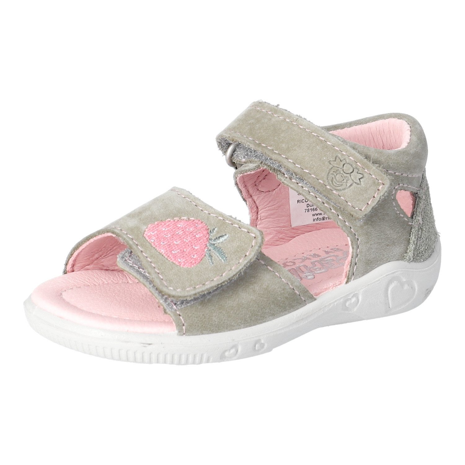 PEPINO by RICOSTA Mimi WMS: mittel Lauflernschuh Sandalette mit Klett und Stickerei, Größenschablone zum Download