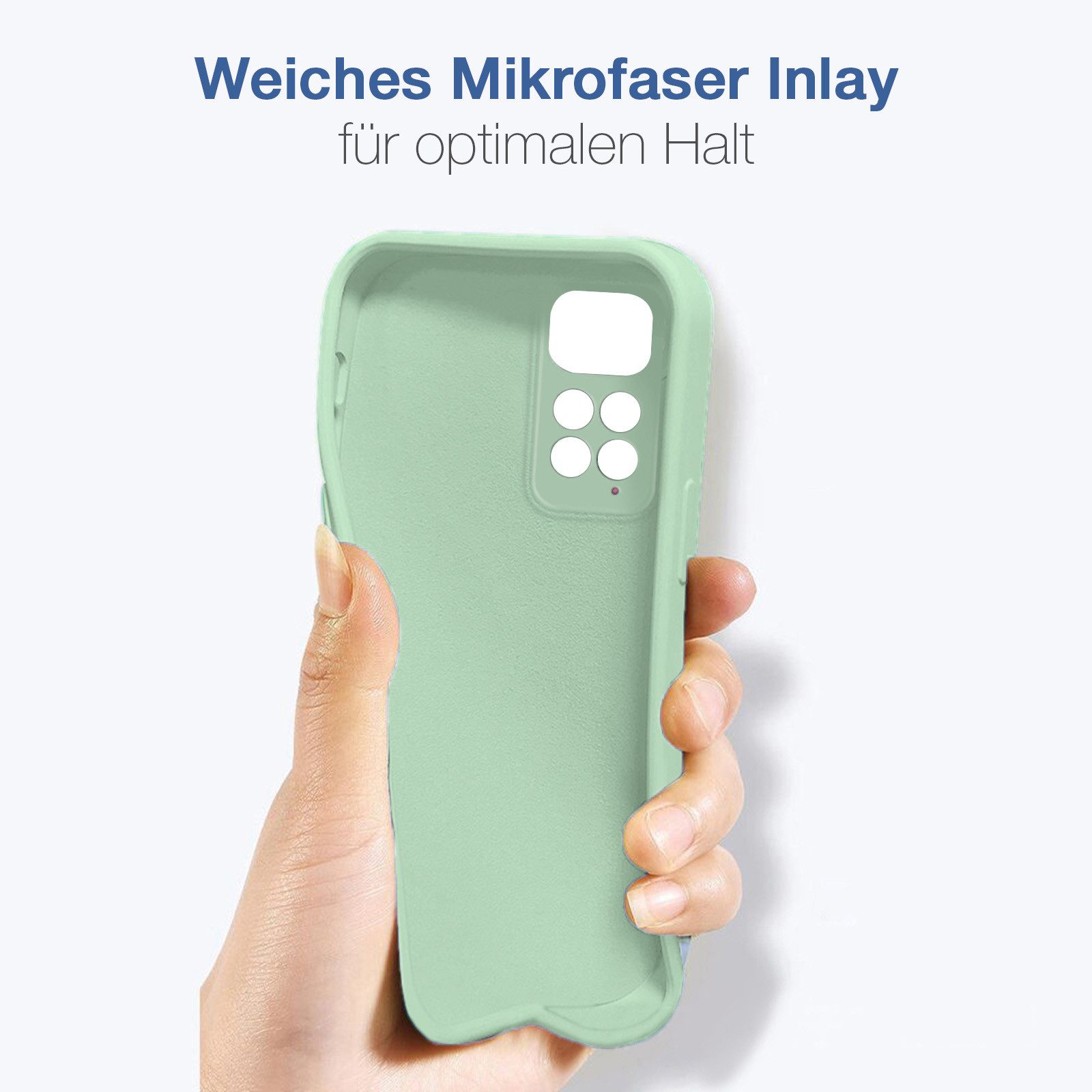 Tec-Expert Handyhülle SoftGrip Cover Hülle für Xiaomi Redmi Note 11, Handy Case Bumper integrierter Kameraschutz flexibel