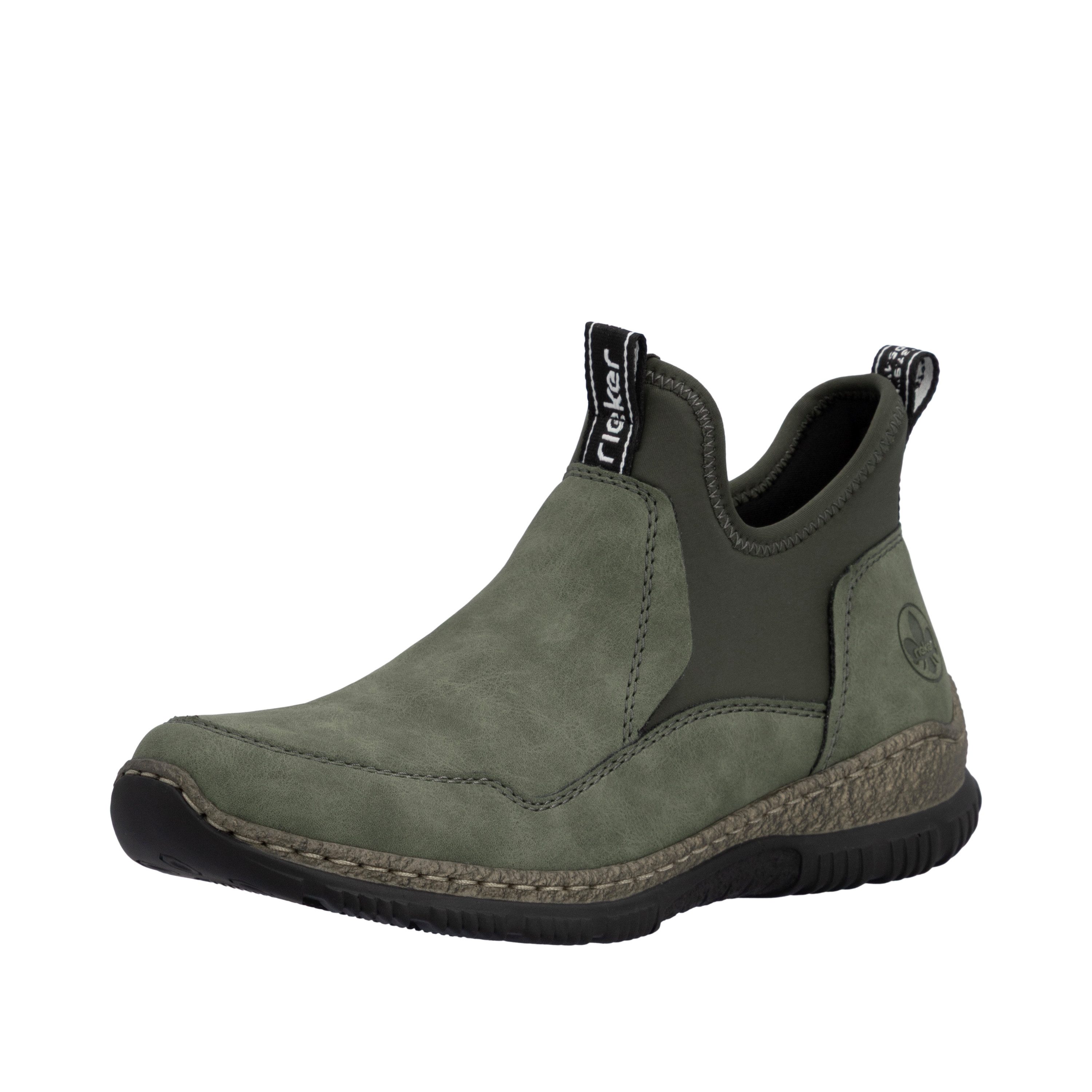 Rieker Schlupfboots Slipper, Slip-on Sneaker, Stiefelette mit MemoSoft-Innensohle