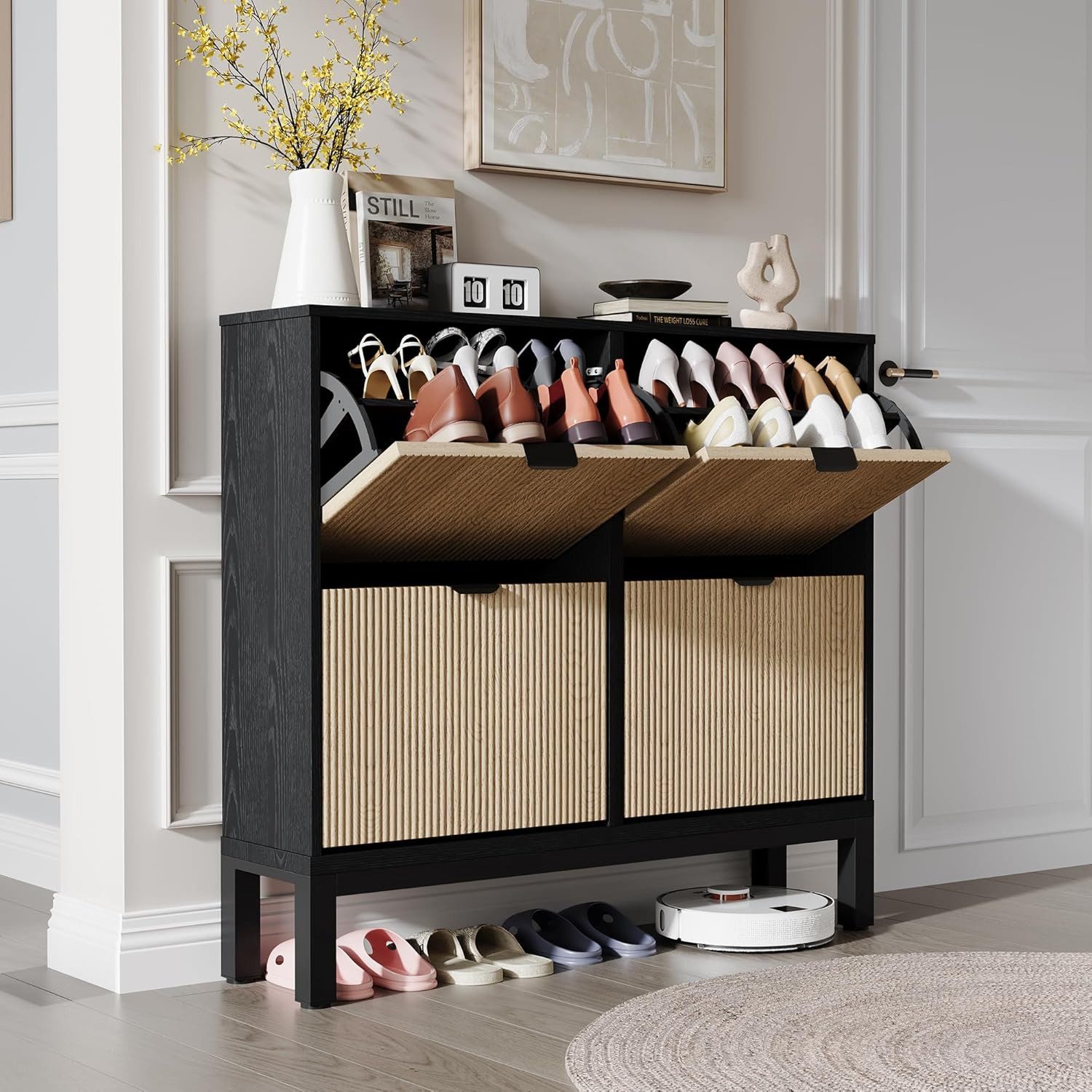 GarveeMore Schuhschrank Schuhkipper Schuhkommode mit 2-4 günstig online kaufen