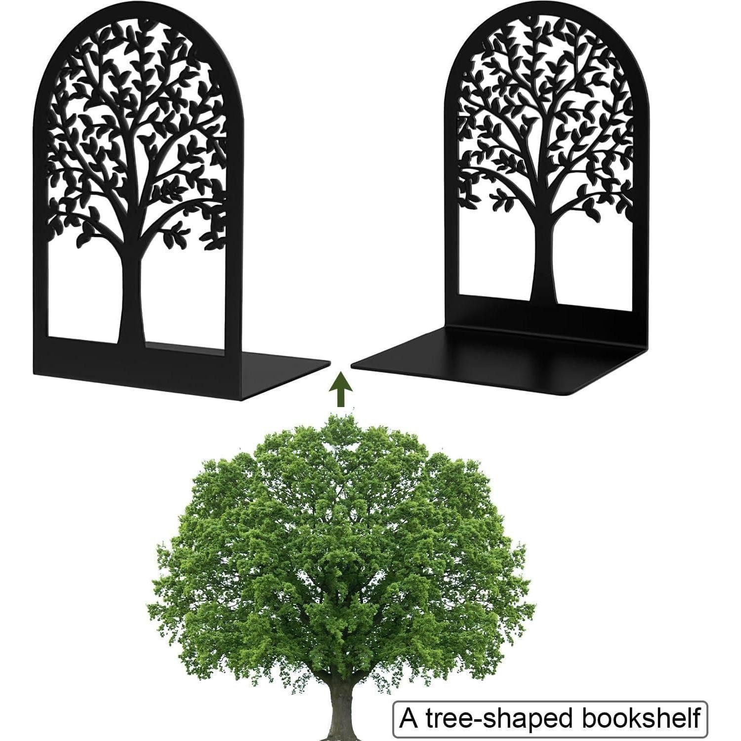 LuxusKollektion Buchstütze Buchstütze Metall Schwarz 1 Paar - Bücherhalter günstig online kaufen