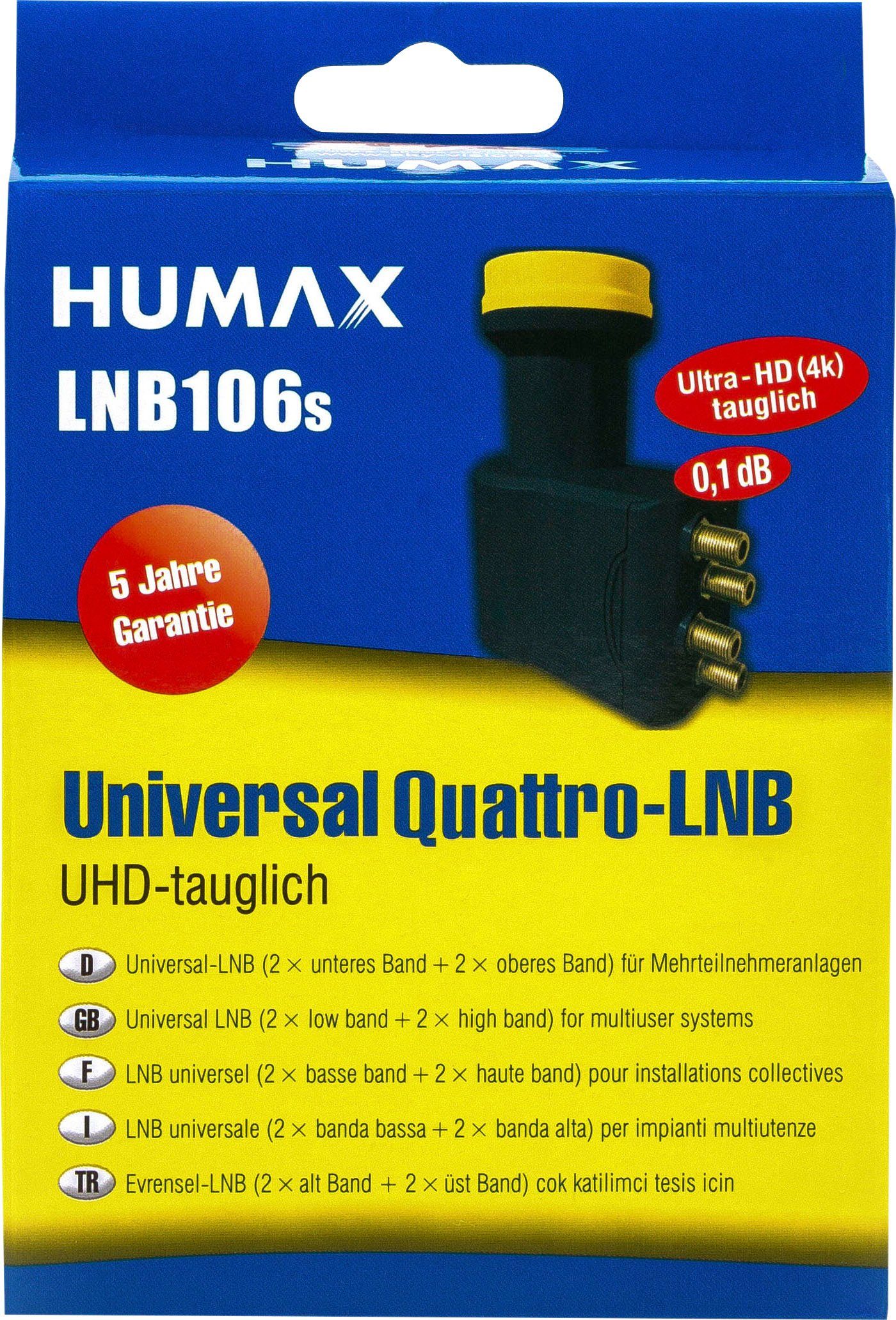 Universal LNB 106s Gold LNB SAT-Antenne Quattro Humax