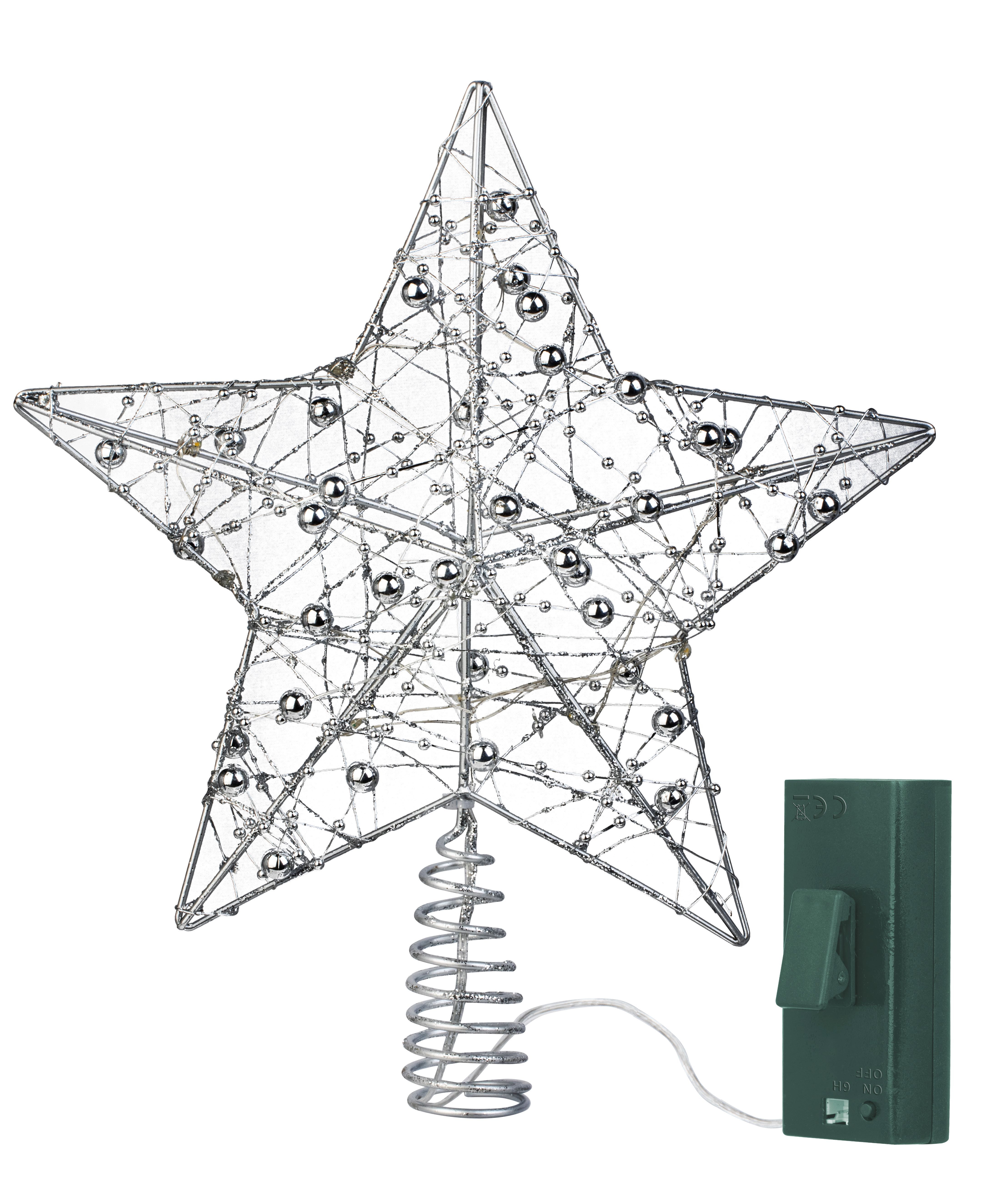 Northpoint Weihnachtsbaumkugel mit Befestigungsclip und Timerfunktion 3000K