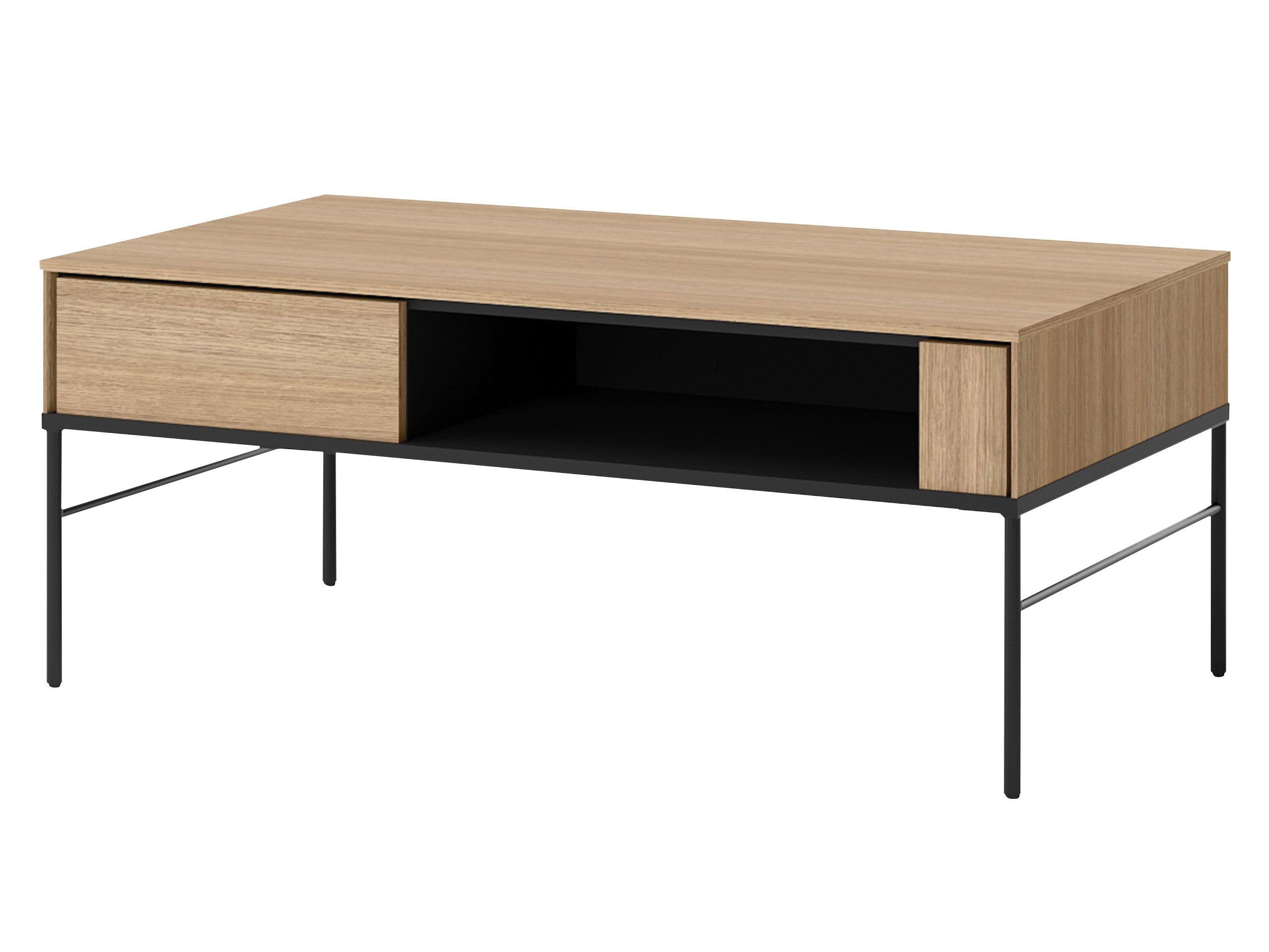 MIRJAN24 Couchtisch Visso VI-09, Schwarze Metallfüße, 110x60x45 cm