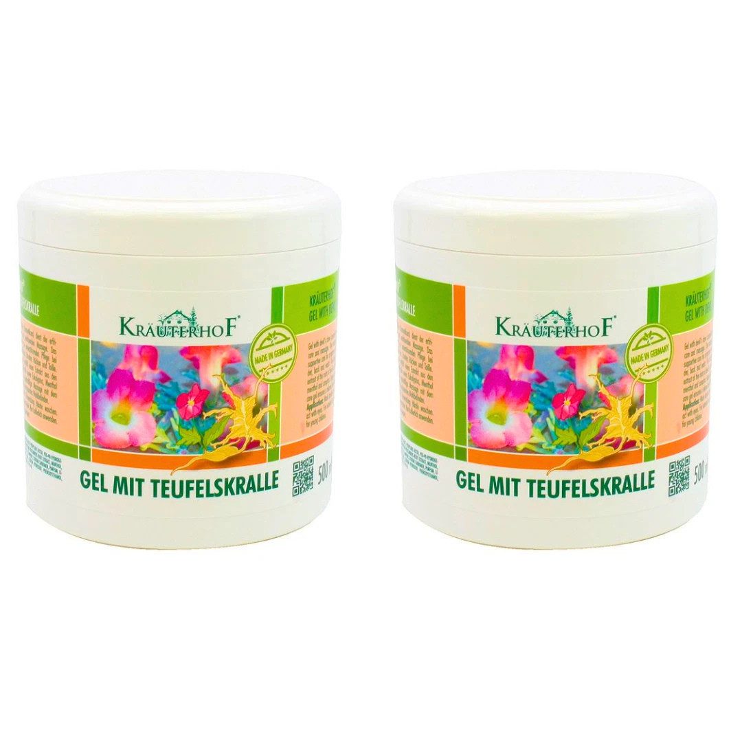 Kräuterhof Körpercreme 2x Kräuterhof Kühlgel mit Teufelskralle 500 ml Pflegegel