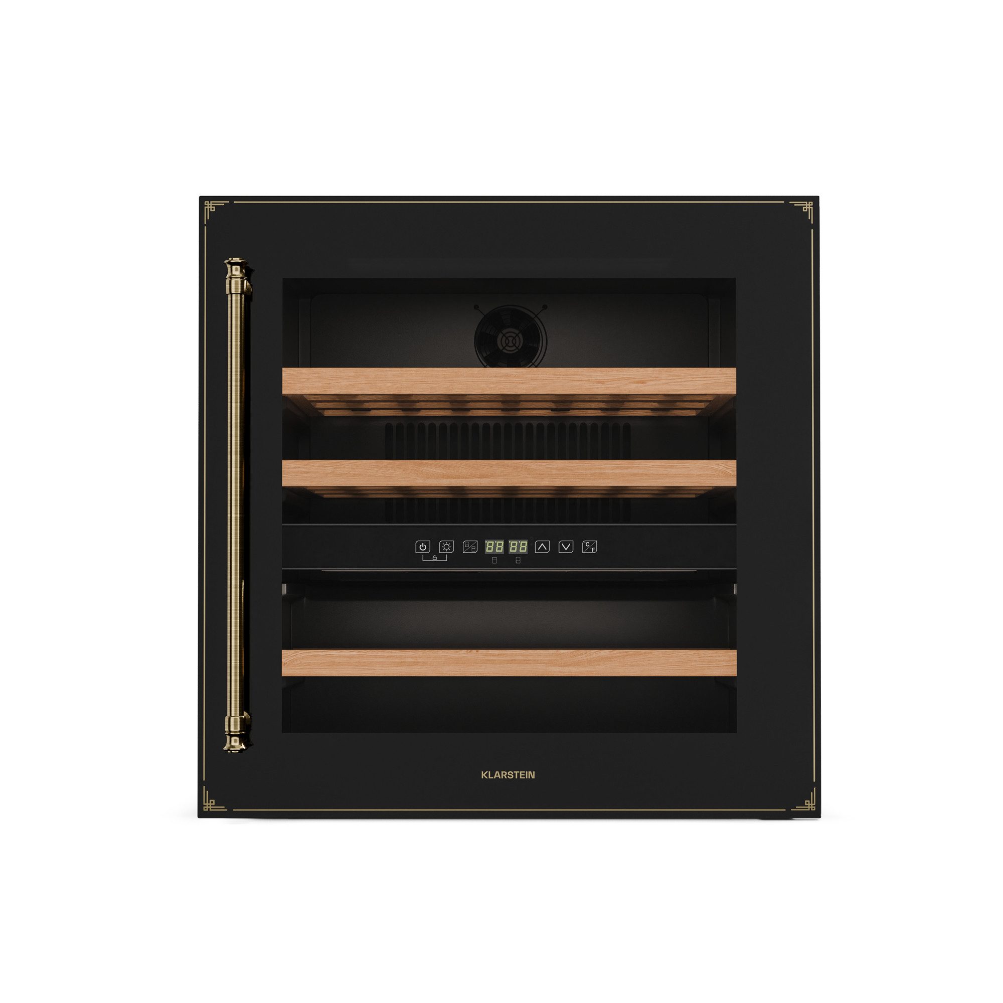 Klarstein Weinkühlschrank Vinsider Victoria 36 D, für 36 Standardflaschen á 0,75l,Wein Flaschenkühlschrank Weintemperierschrank Weinschrank Kühlschrank