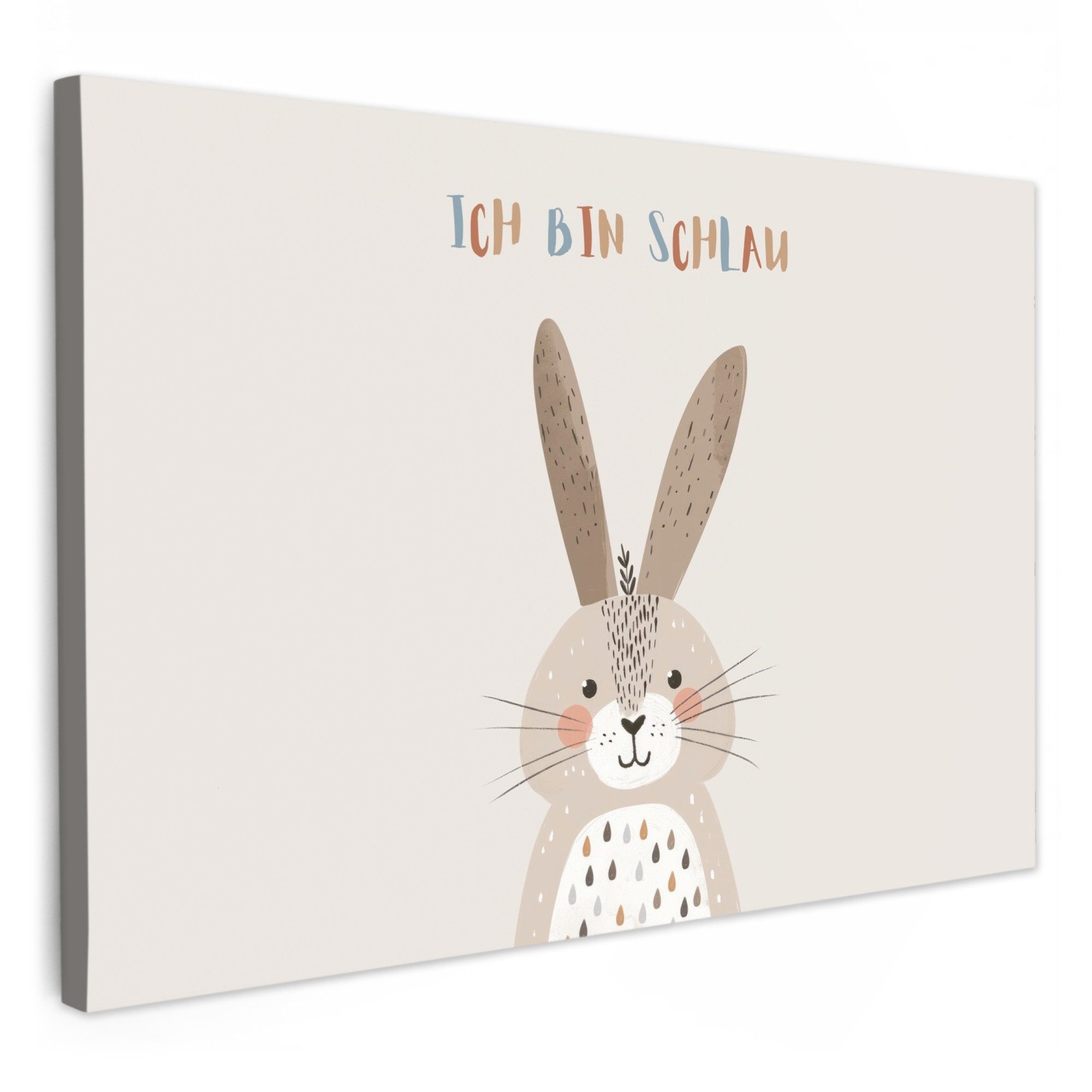 OneMillionCanvasses® Leinwandbild Kaninchen - Beige - günstig online kaufen