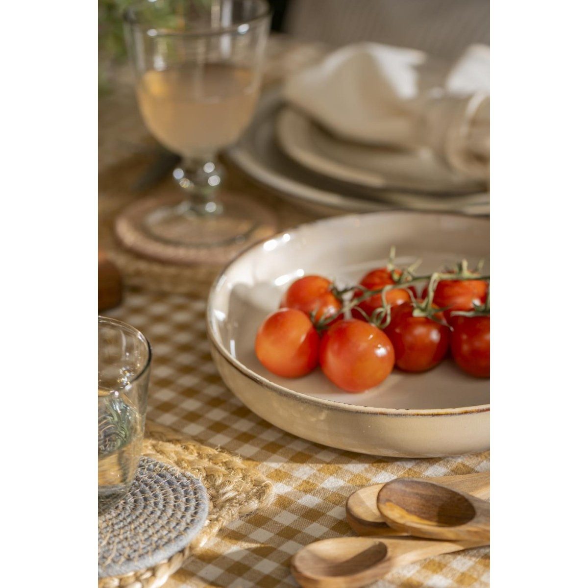 Ib Laursen Pastateller Steingut Dunes 22 cm für Pasta und Salate 4,3 cm hoch