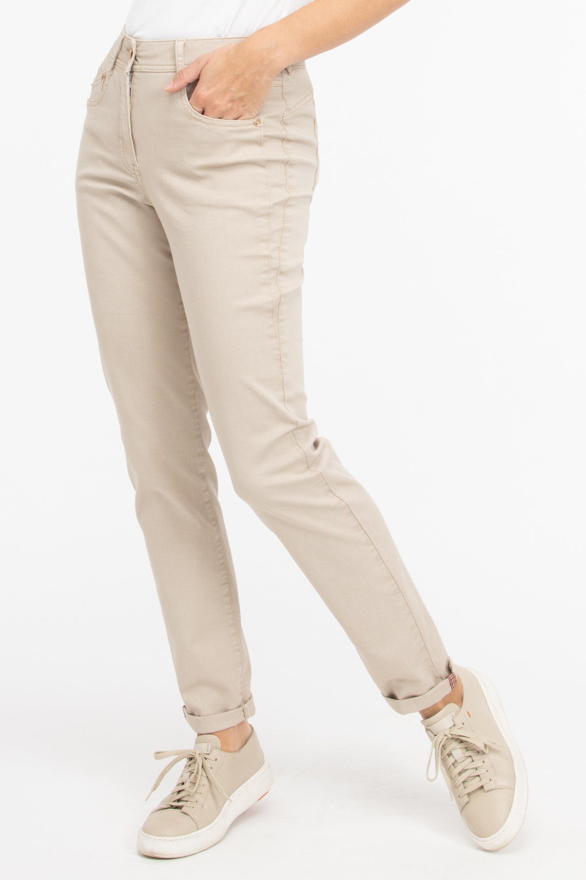 BEIGE Stoffhose Recover Pants 5-Pocket-Hose