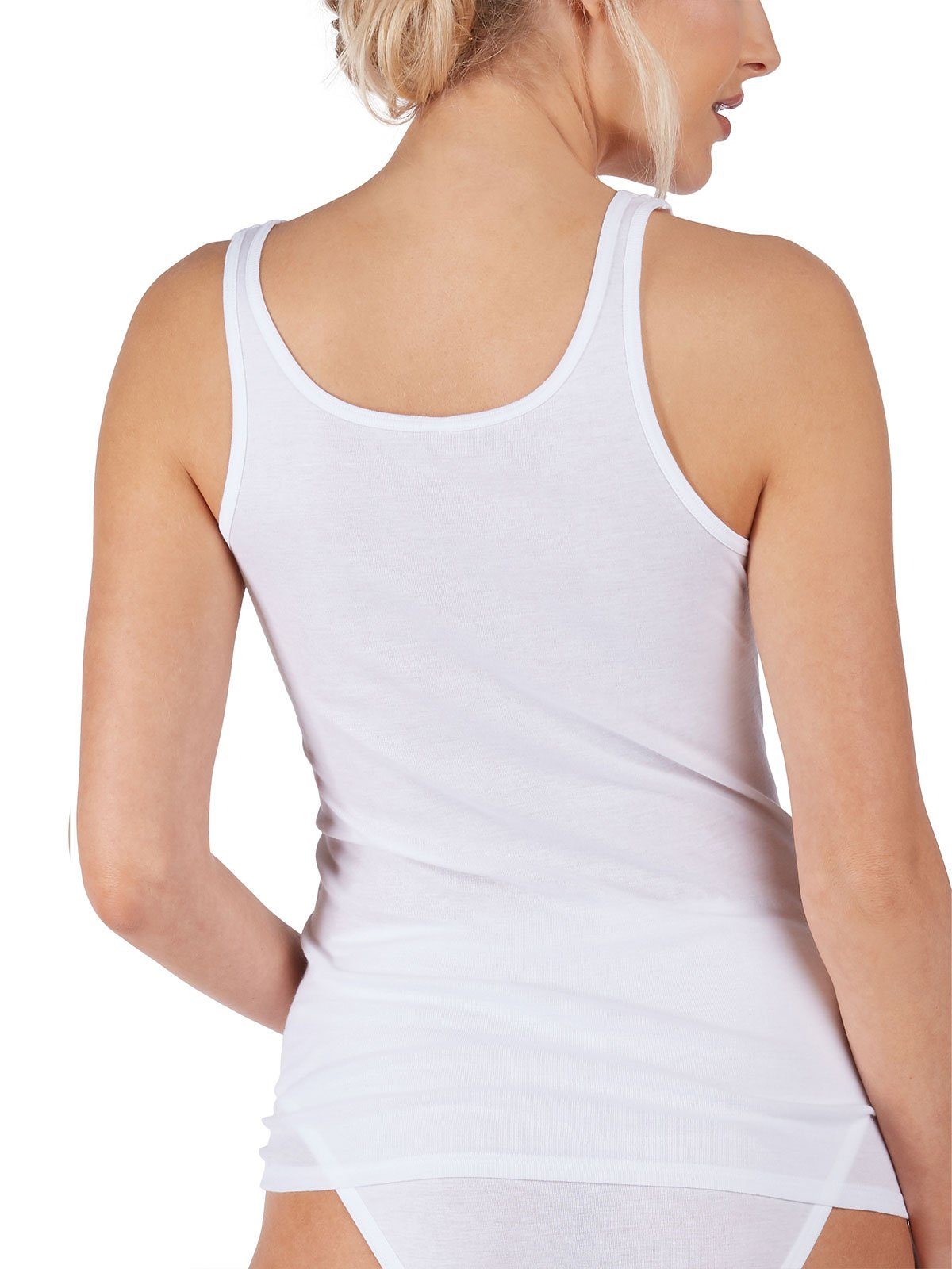 HUBER Achselhemd Damen Achselshirt 2er Pack Cotton 2 Pack Extra (Packung, 2-St) biologisch abbaubar