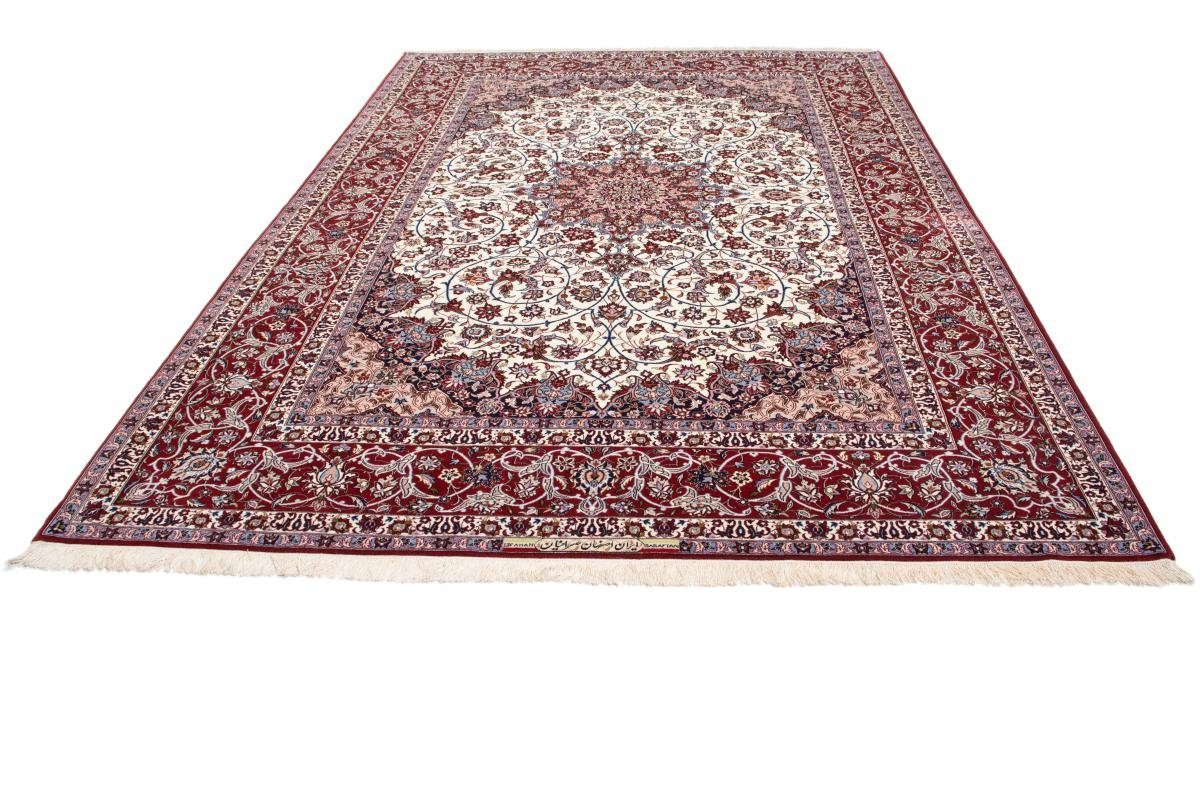 Orientteppich Isfahan Höhe: 207x309 6 Trading, mm rechteckig, Orientteppich, Nain Handgeknüpfter Seidenkette