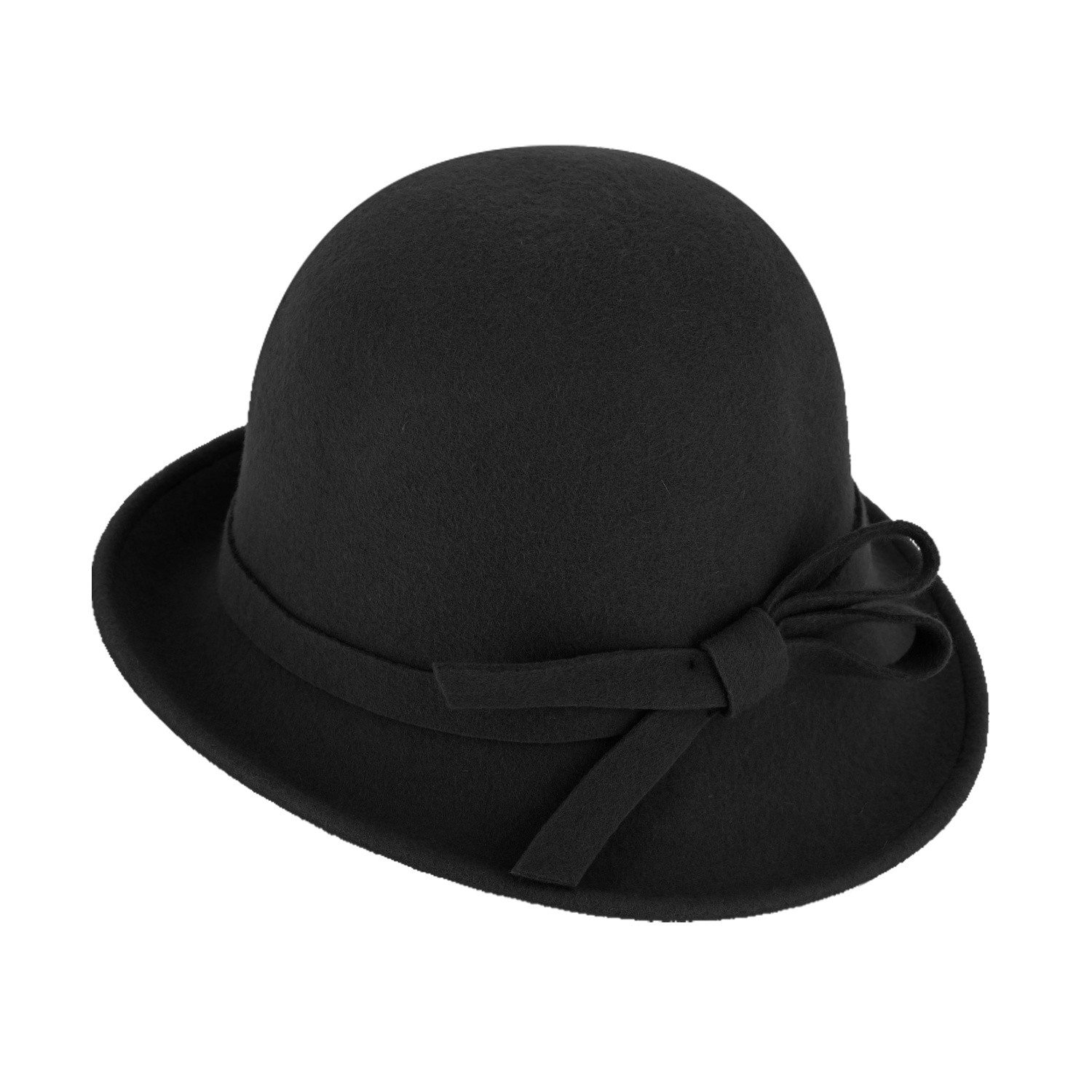 Fiebig Filzhut Unifarbener Wollfilzhut in asymmetrischer Glocke-Form günstig online kaufen