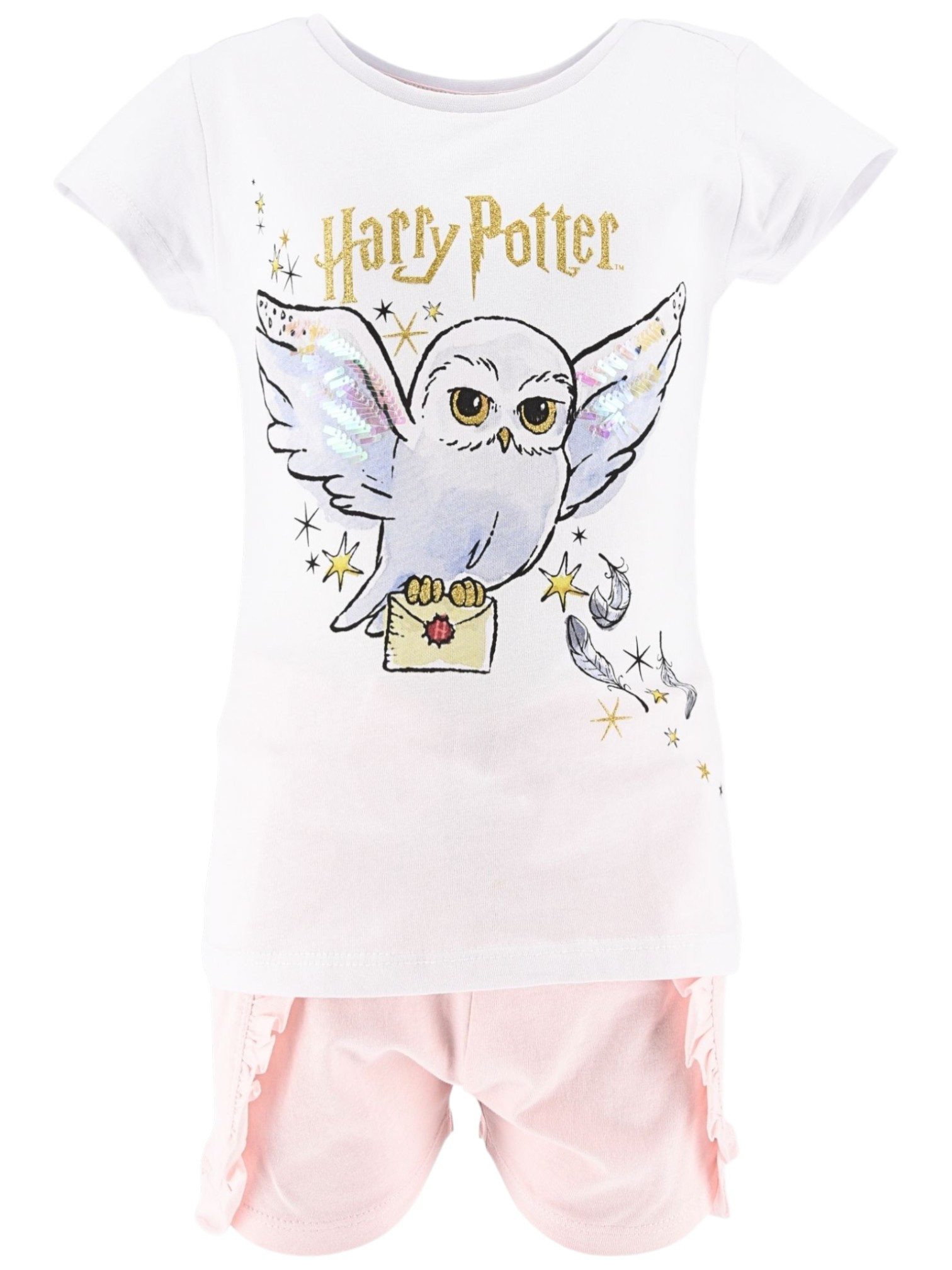 Harry Potter Schlafanzug Hedwig (2 tlg) Mädchen Pyjama Set kurz Gr. 98-128 cm