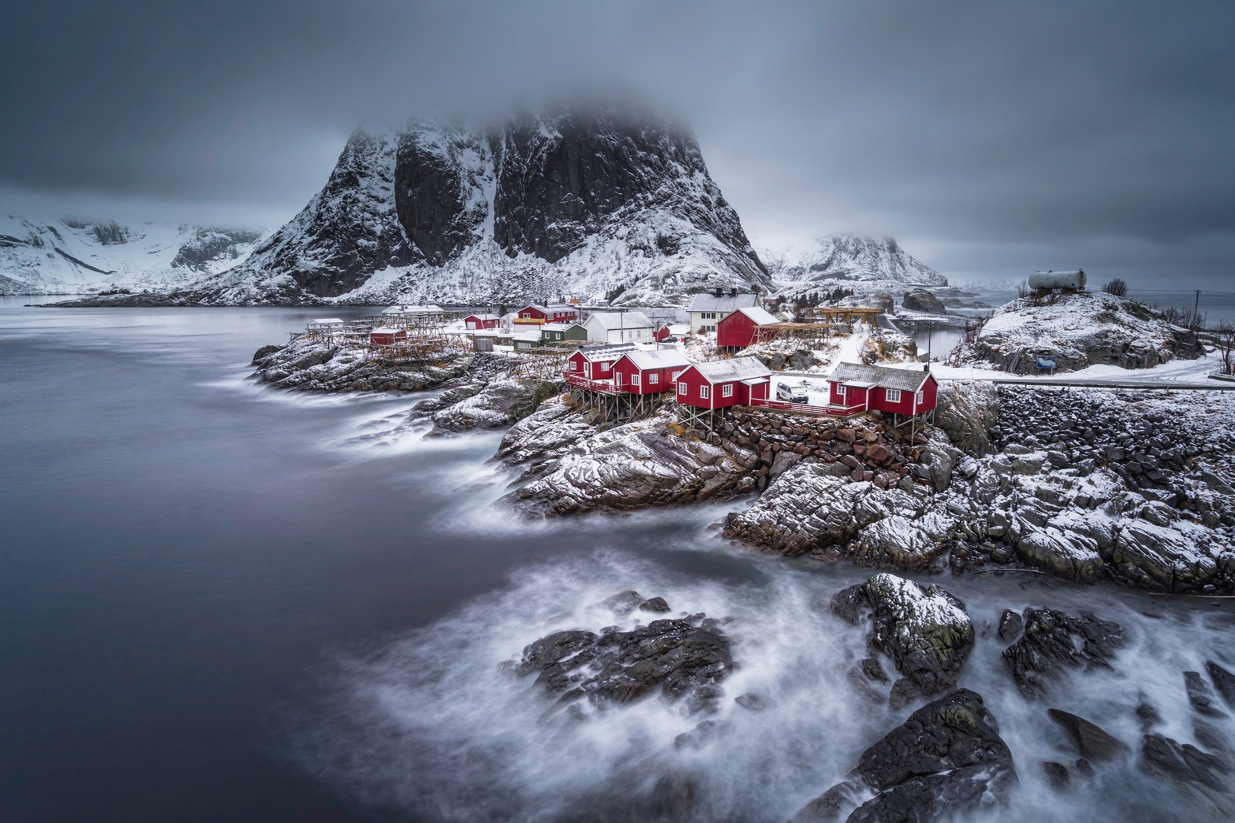 Papermoon Fototapete Photo-Art ANDY CHAN, WINTER-LOFOTEN-INSELN