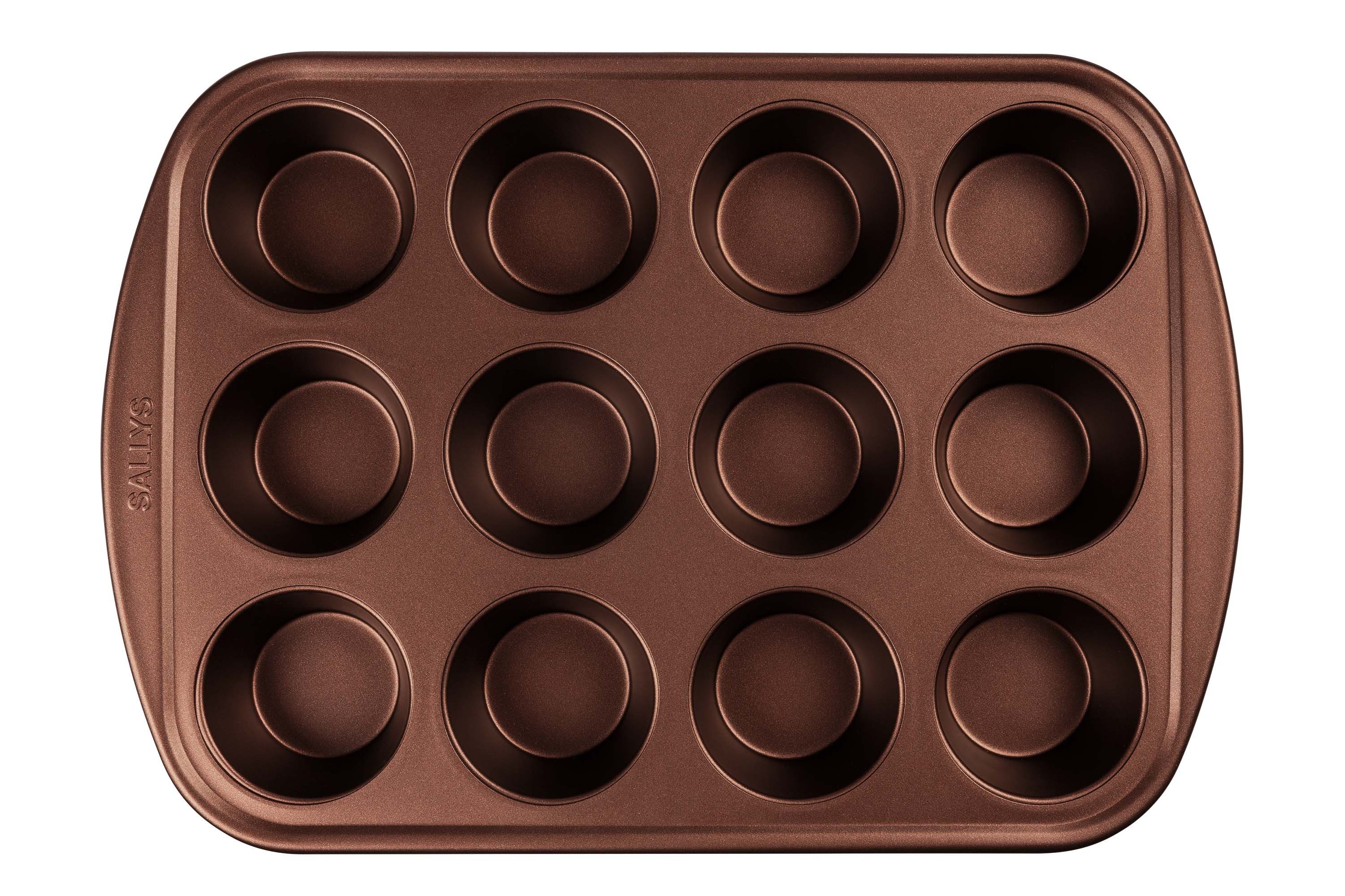 Sallys Muffinform XXL - für 12 XXL extra hohe Muffins, 28 x 40 x 4,5 cm, spezielle Antihaftbeschichtung