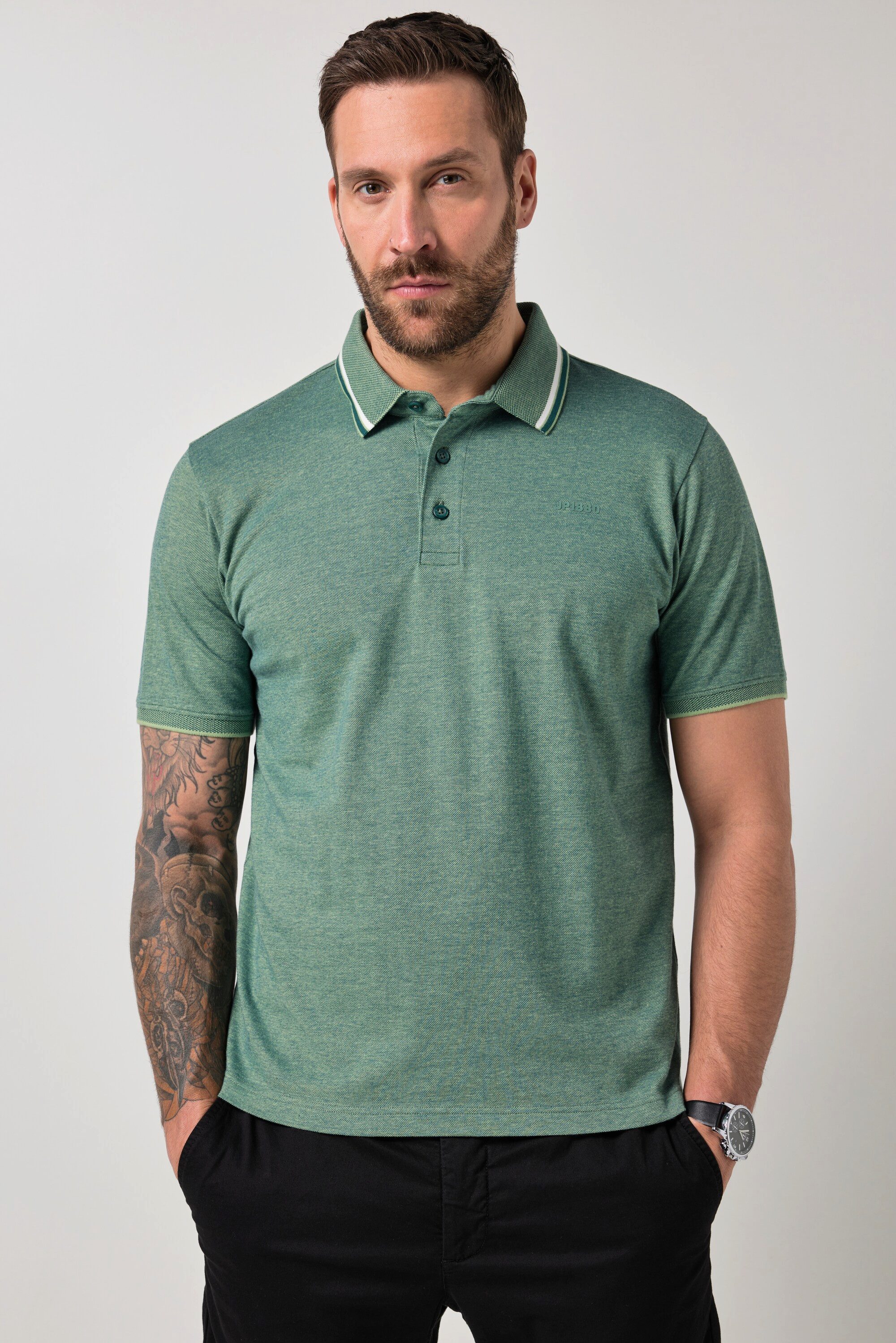 Poloshirt Poloshirt Halbarm TwoTone-Piqué bis 8 XL