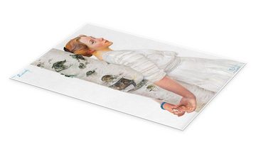 Posterlounge Poster Carl Larsson, Lisbeth am Birkenstamm, Wohnzimmer Skandinavisch Malerei