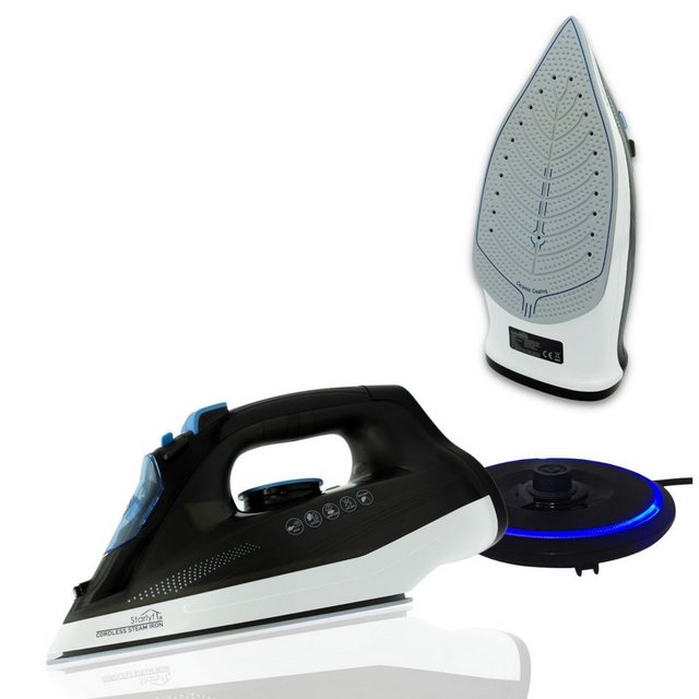 Starlyf Dampfbügeleisen Cordless Steam Iron, 2400 W, kabelloses Bügeleisen, Sohle mit keramischer Antihaftbeschichtung