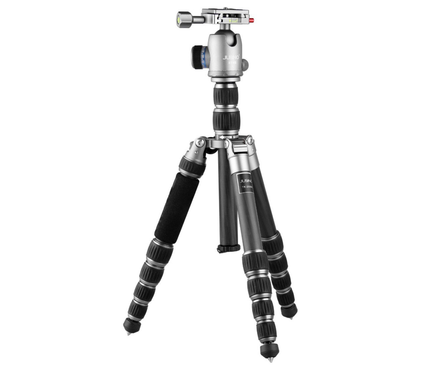 mit BT-02 Tripod/Monopod JUSINO Stativkopf JUSINO Dreibeinstativ Traveller TK-255S Kleines