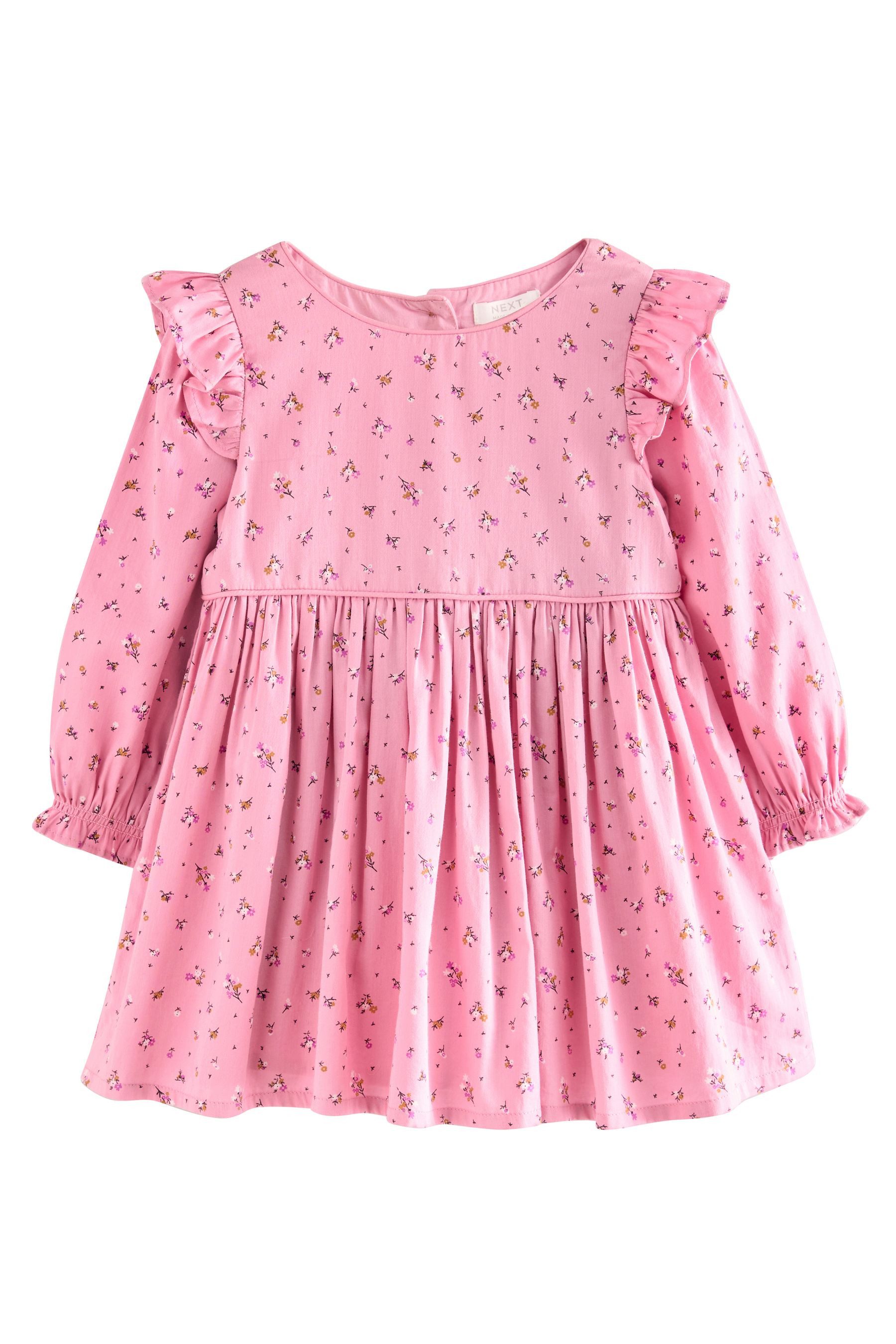 Blusenkleid Langärmeliges Kleid mit Rüschen