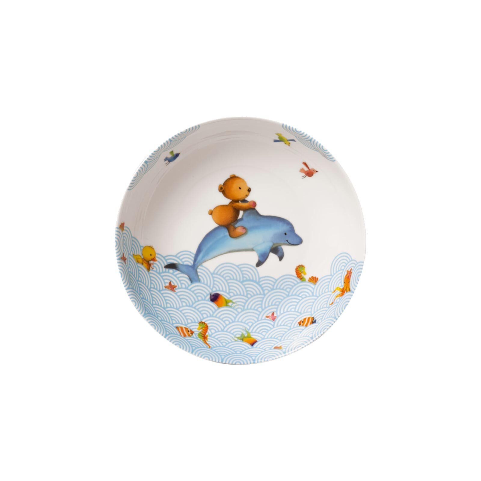 Villeroy & Boch Kindergeschirr-Set Happy as a Bear Kindergeschirrset 2er Set (2-tlg), 1 Personen, Porzellan