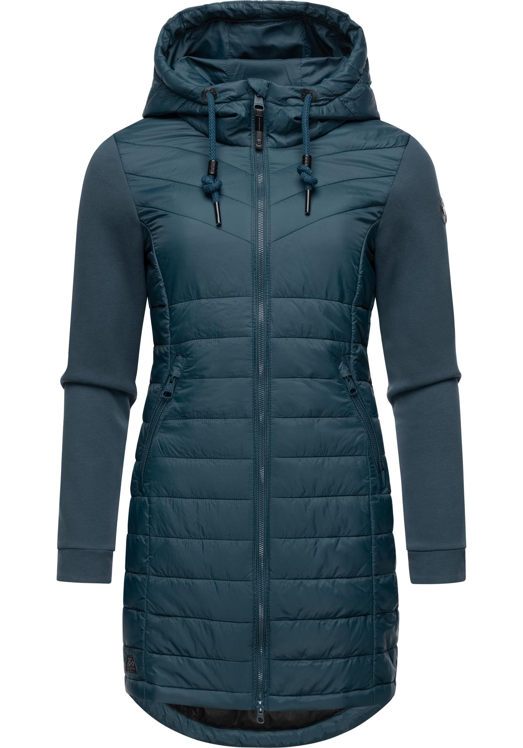Ragwear Steppmantel "Lucinda Long" Mantel aus modernem Materialmix mit Kapu günstig online kaufen
