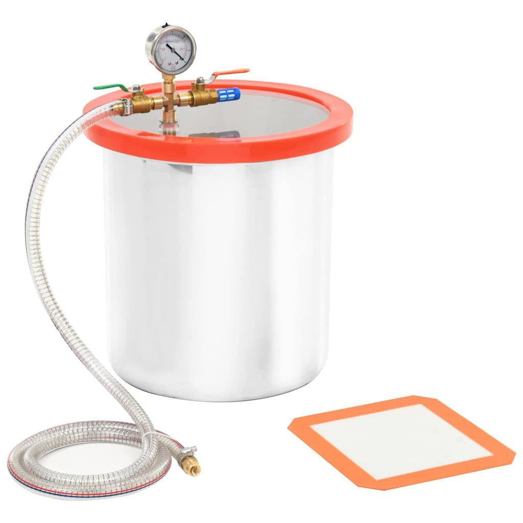 vidaXL Vakuumbehälter Vakuumkammer Edelstahl 18,9 L, Edelstahl