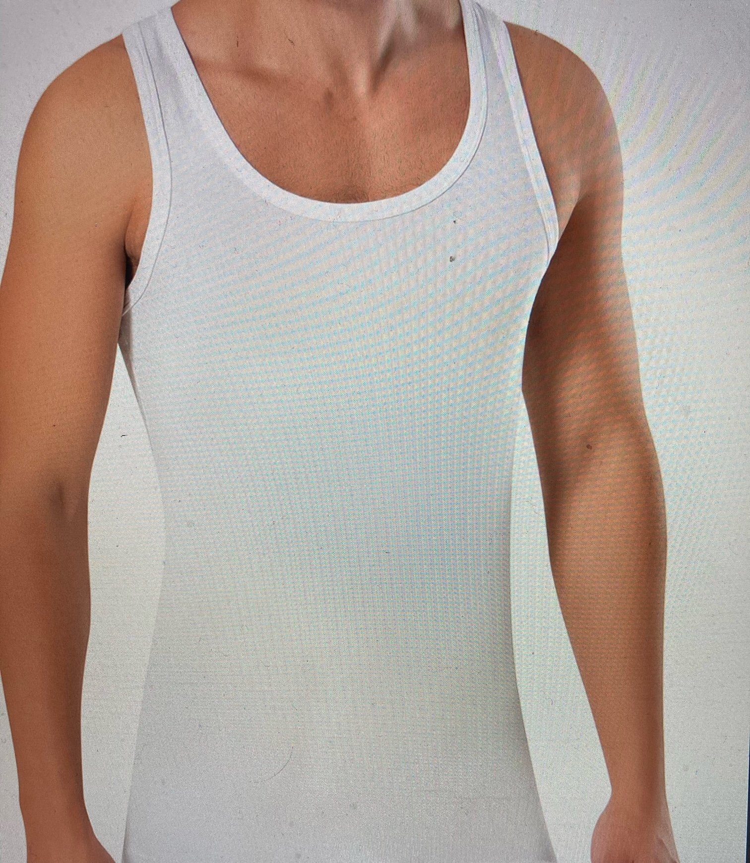 Herren 4-St) Weiß aus cwonlineshop (Spar-Pack, Feinripp Tank für Top Unterhemd Achselshirt Baumwolle 100%
