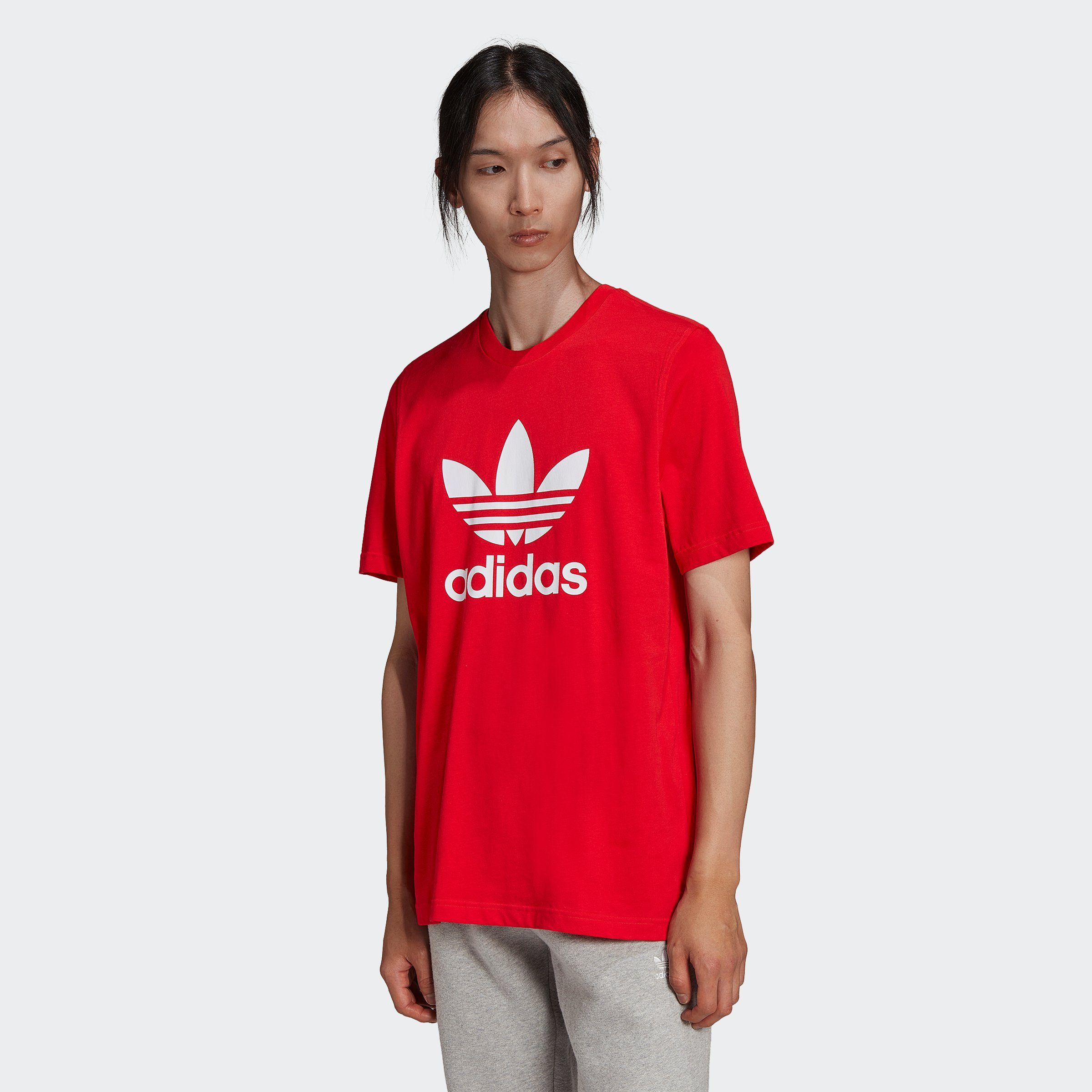 adidas Originals VIVRED/WHITE ADICOLOR T-Shirt CLASSICS TREFOIL