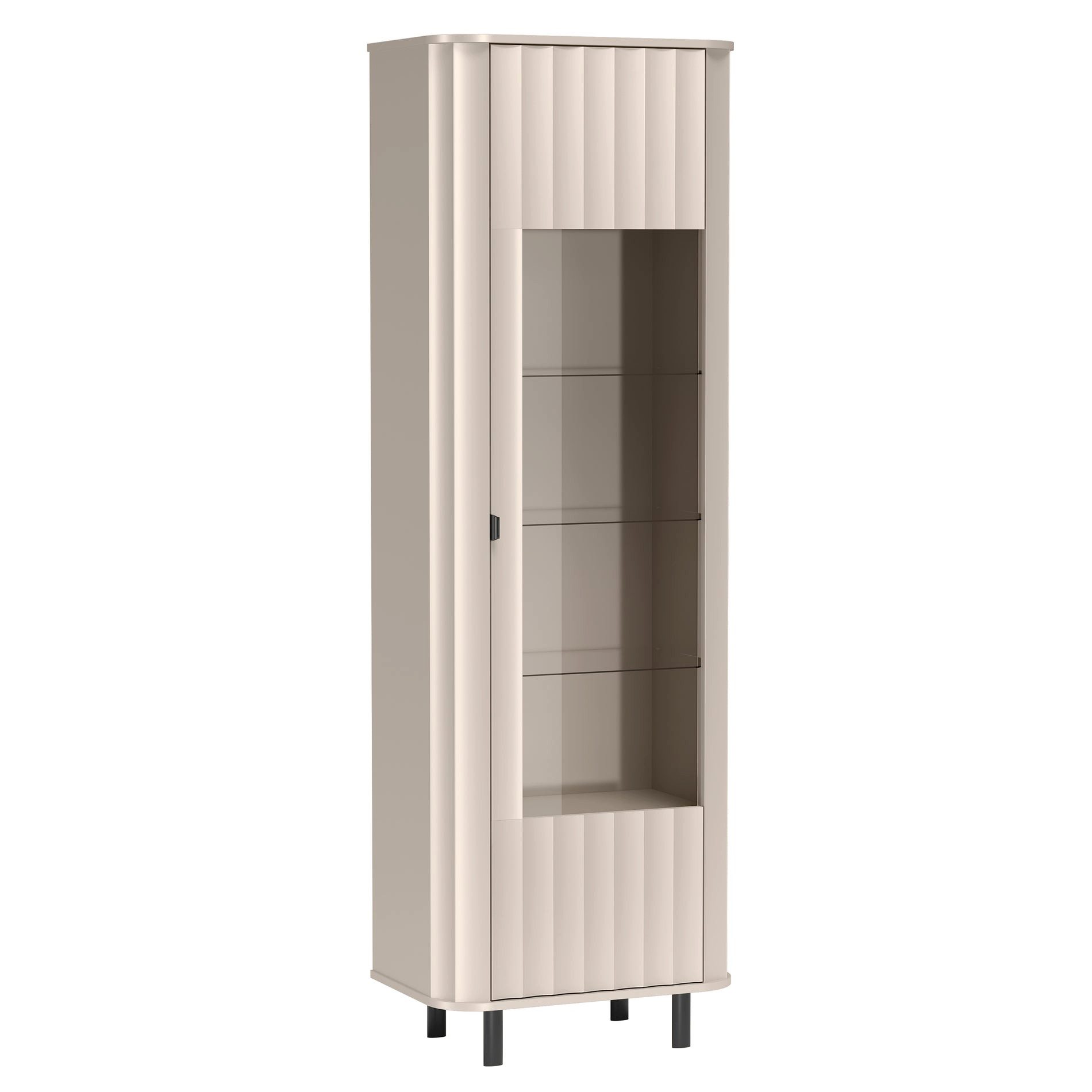 Selsey Standvitrine NOVADO Vitrine zweitürig, 98 cm, Kaschmirgrau