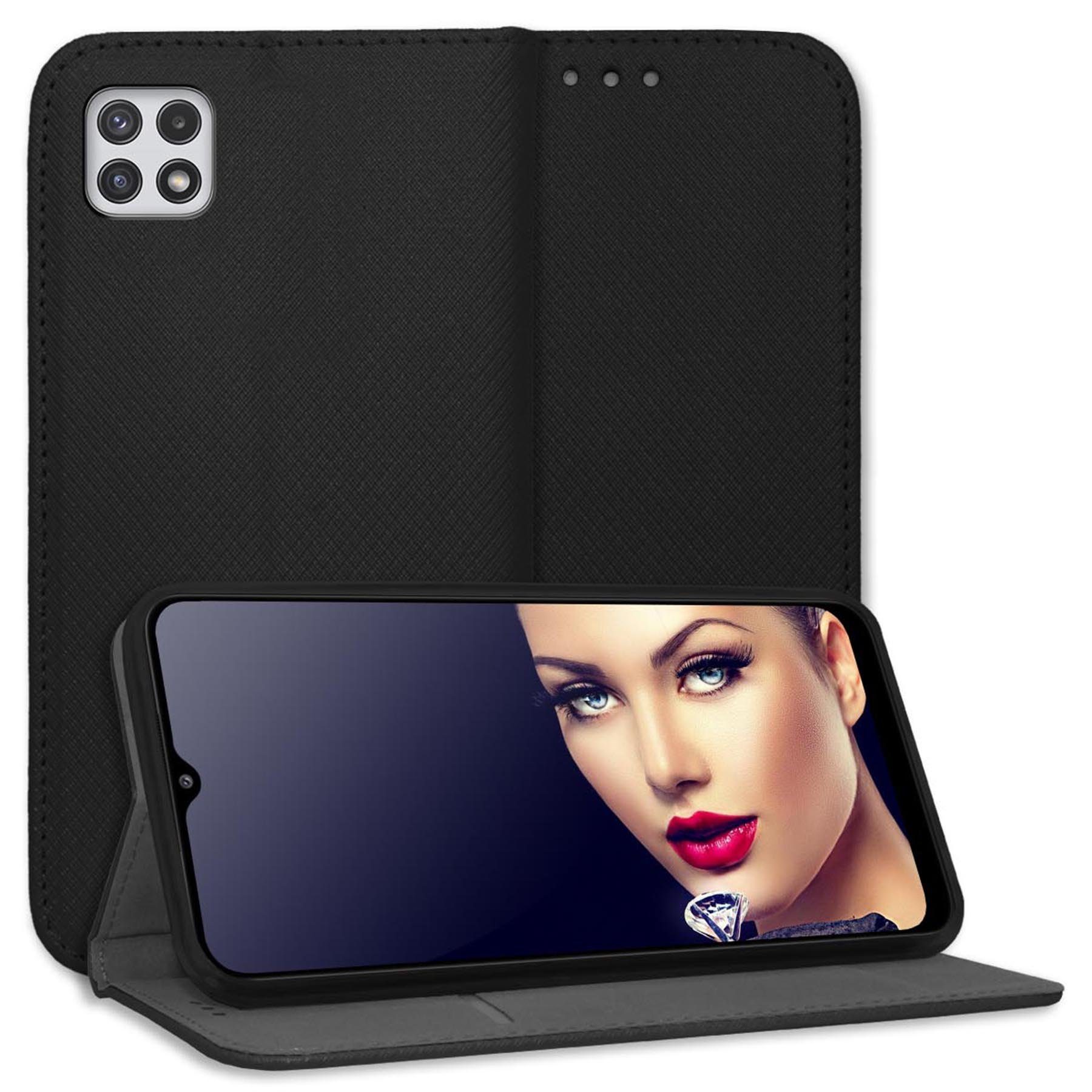 Smartphone-Hülle Smart Magnet für Samsung Galaxy A22 5G, Schwarz