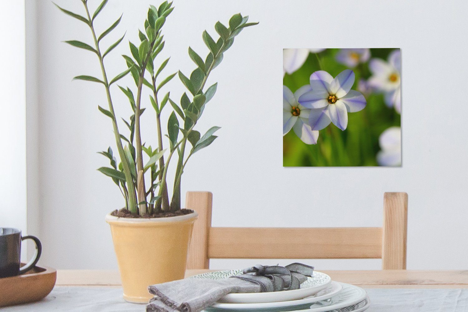 Leinwand Bilder Garten St), Lila, für Leinwandbild Blumen - OneMillionCanvasses® (1 Wohnzimmer Schlafzimmer bunt -