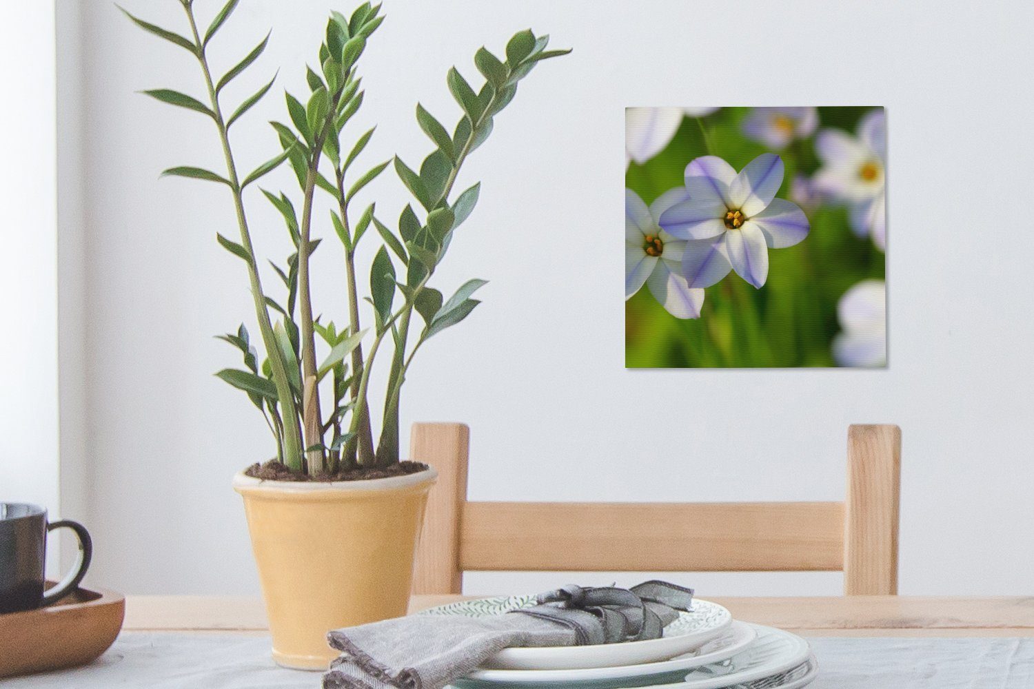 Wohnzimmer bunt Garten Blumen Leinwand St), - für Bilder (1 OneMillionCanvasses® Lila, - Schlafzimmer Leinwandbild