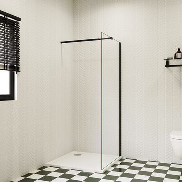 duschspa Duschwand Trennwand Seitenwand 185cm 6mm Nano Glas Walk in Dusche, Einscheibensicherheitsglas, Sicherheitsglas, (Set), Glas, Nano Glas