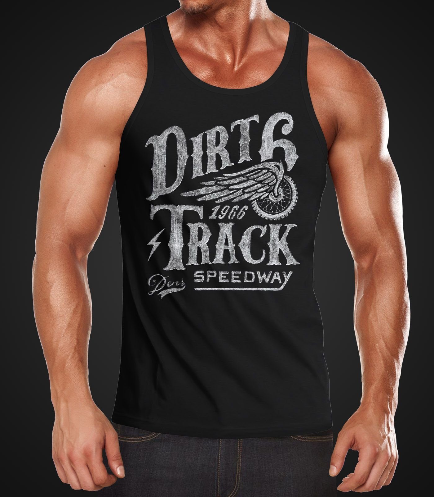 Neverless Tanktop Herren Tank-Top Dirt Track günstig online kaufen