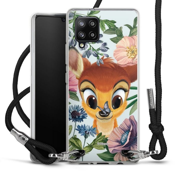 DeinDesign Handyhülle Disney Blumen Bambi Bloomy Bambi Samsung Galaxy A42 5G Handykette Hülle mit Band Case zum Umhängen
