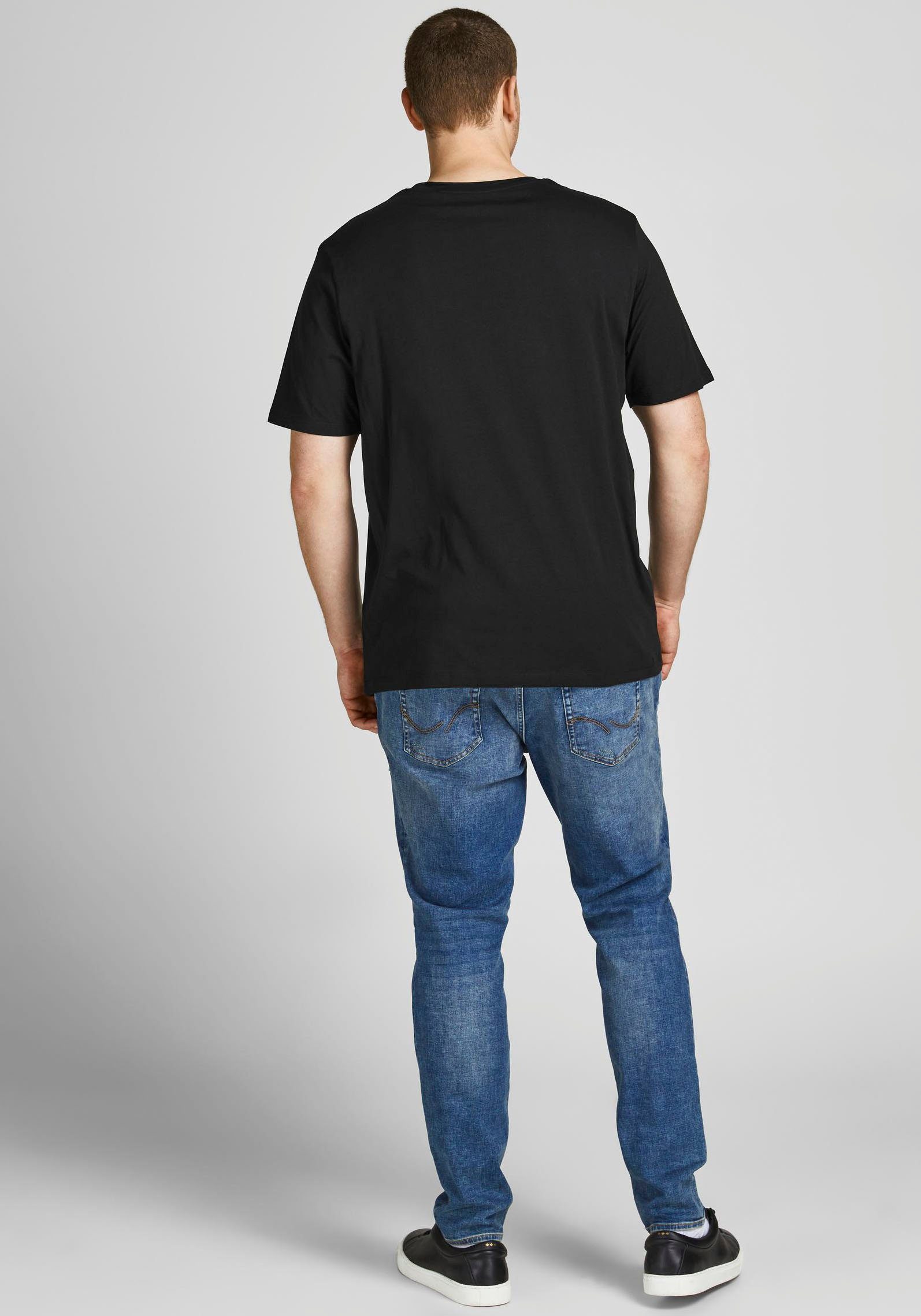 Jack & Jones PlusSize T-Shirt CORP mit Print und bequemem Rundhals bedruckt, modisch, regular fit, Baumwolle, Rundhals