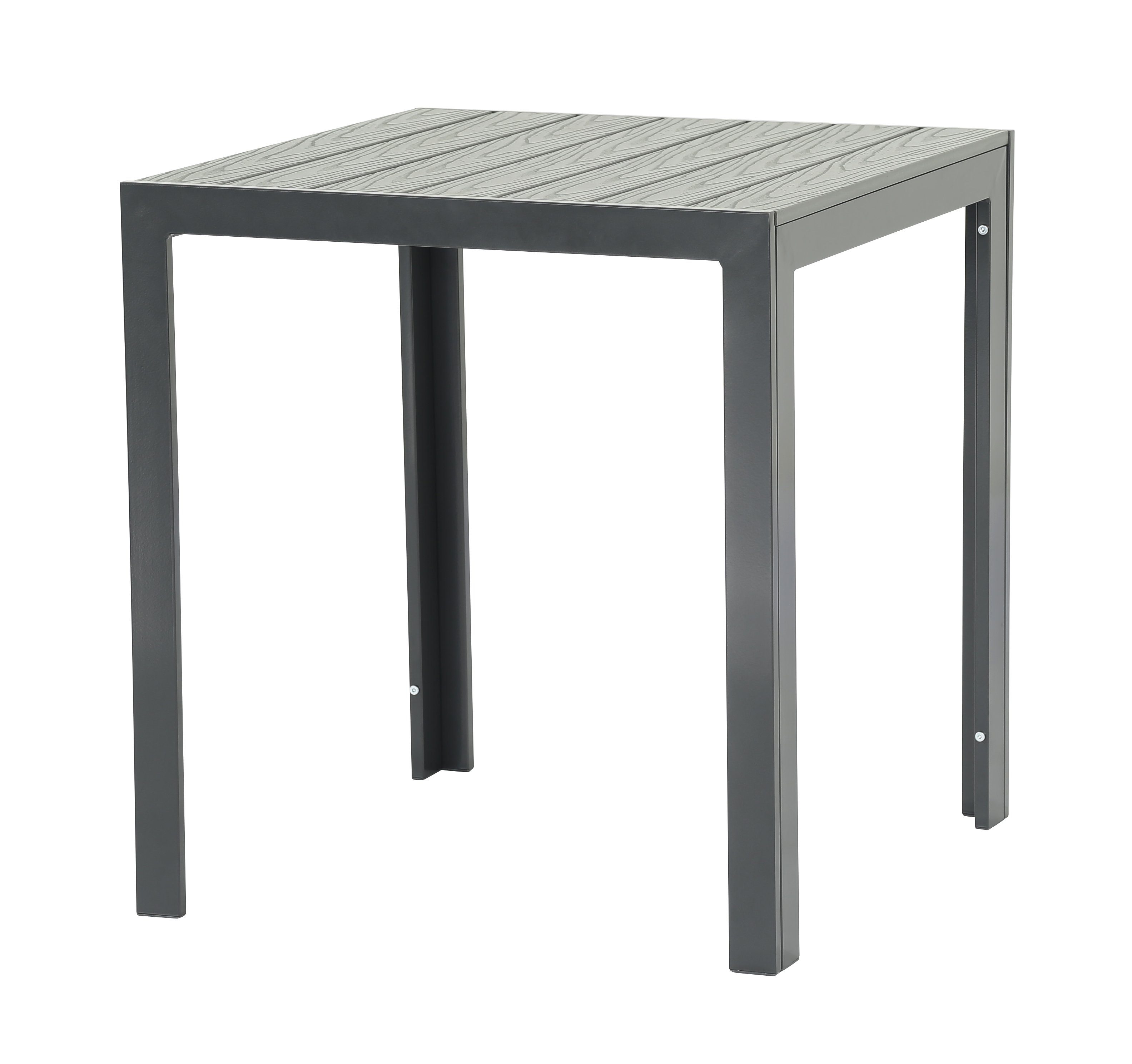 Gardissimo Gartentisch Soul Anthrazit, Nonwood Aluminium 60 x 60 cm, Holz-Look