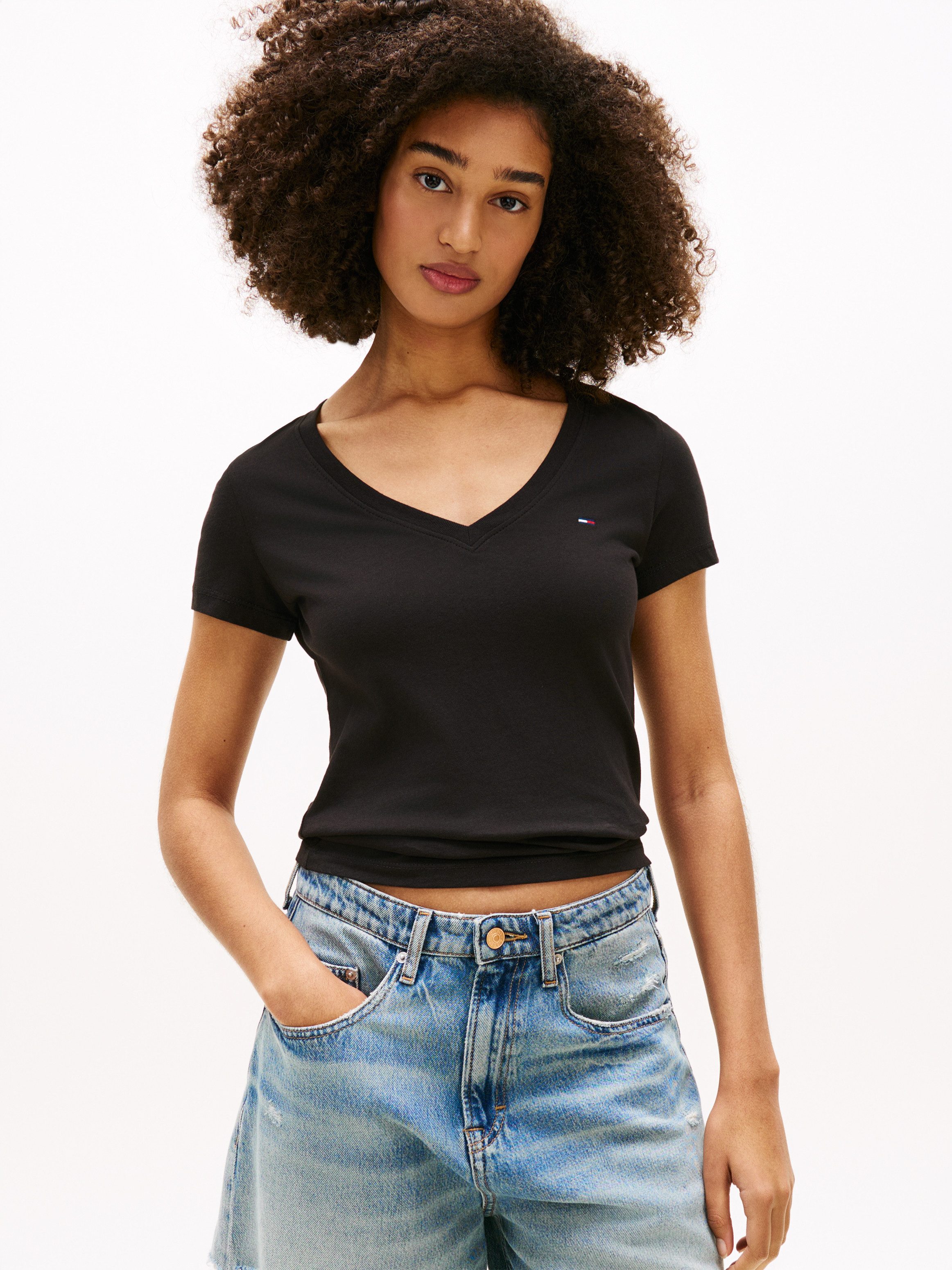 Tommy Jeans Kurzarmshirt TJW 3PACK V-NECK TEE (Packung, 3-tlg., 3er-Pack) m günstig online kaufen
