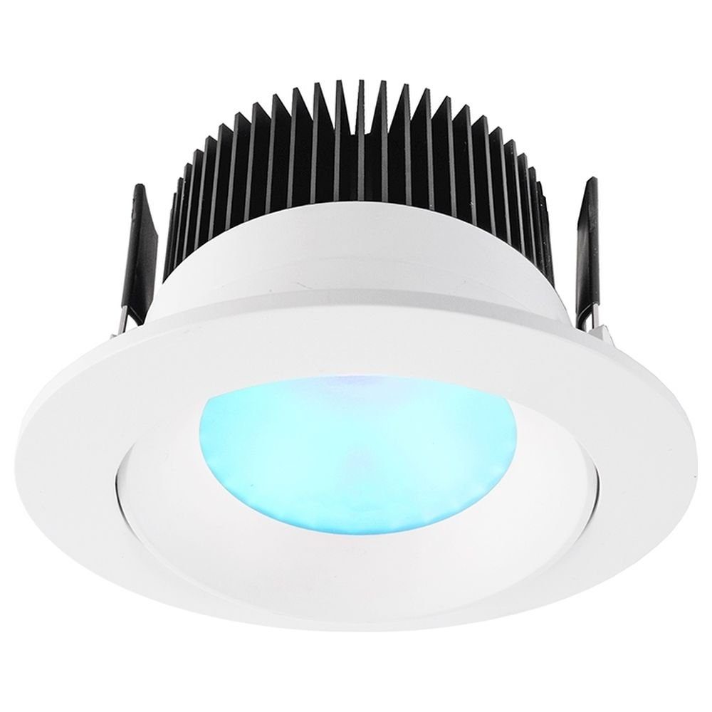 click-licht LED Einbauleuchte LED Deckeneinbauleuchte COB94 in Weiß-matt RGBW 16W 710lm, keine Angabe, Leuchtmittel enthalten: Ja, fest verbaut, LED, warmweiss, Einbaustrahler, Einbauleuchte