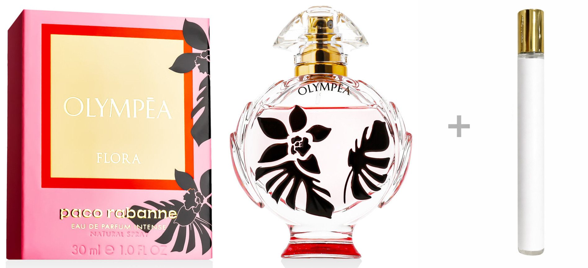 paco rabanne Duft-Set Olympea Flora Intense Eau de Parfum (EDP) Damen Spray mit Reiseduft, Fruchtig-blumiger Duft mit schwarzer Johannisbeere, Rose und Patchouli