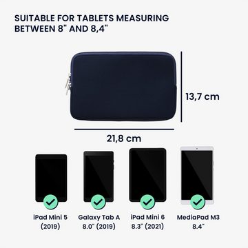 kwmobile Tablet-Hülle Tablet Hülle für 8"-8,4" Tablet, Universal Neopren Tasche Cover Case - Schutzhülle Sleeve in Dunkelblau