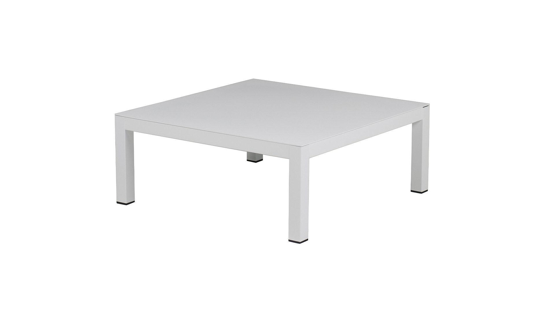 Fiam Beistelltisch Domino aus Aluminium, Weiß, 70x70 cm