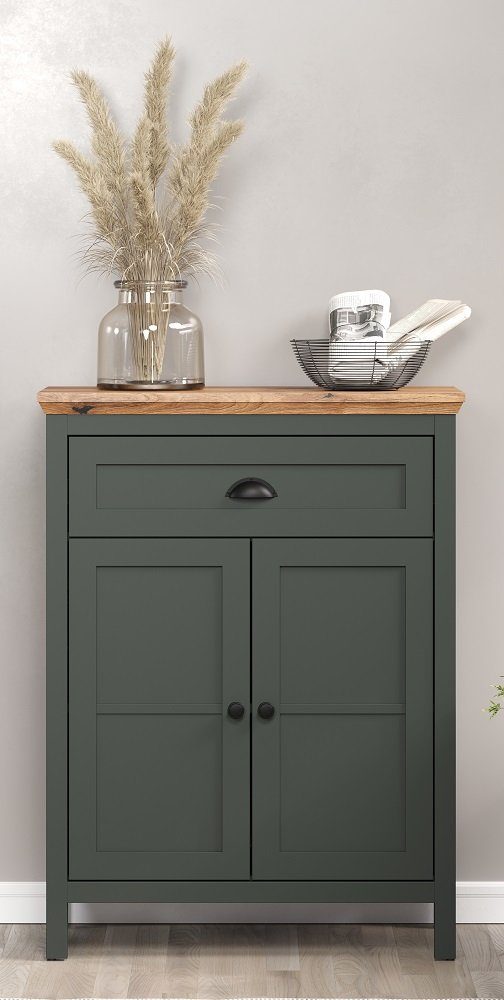 trendteam Sideboard Kommode Stanton, Tannengrün / Eiche günstig online kaufen