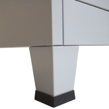 vidaXL Kleiderschrank Schließfachschrank mit 9 Fächern Stahl 90x45x180 cm Grau