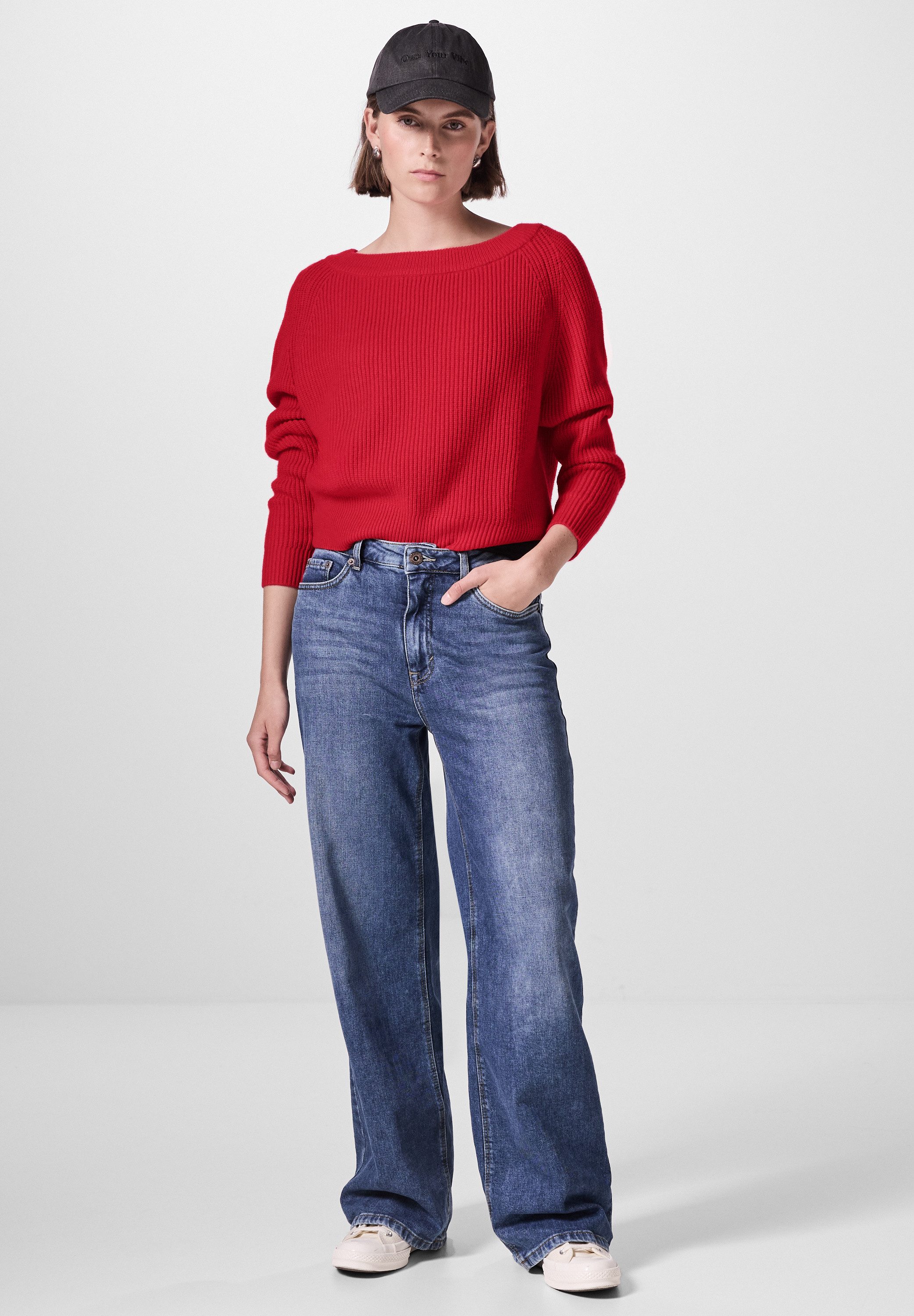 STREET ONE STUDIO Strickpullover mit U-Boot-Ausschnitt