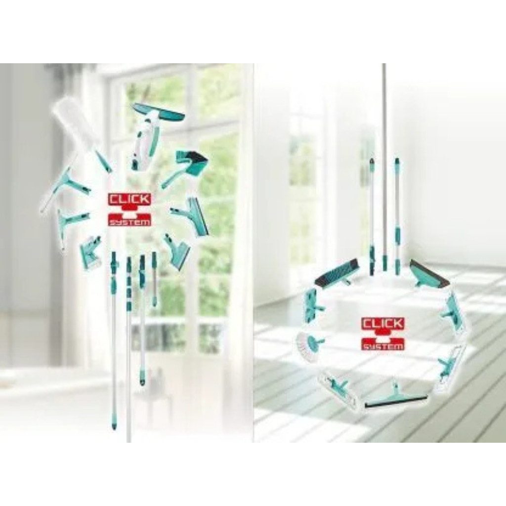 Leifheit Teleskopstiel LEIFHEIT Teleskopstiel Click System, (Packung, 1-St., LEIFHEIT Teleskopstiel Click System), Ausziehbar & drehbar für höchste Flexibilität