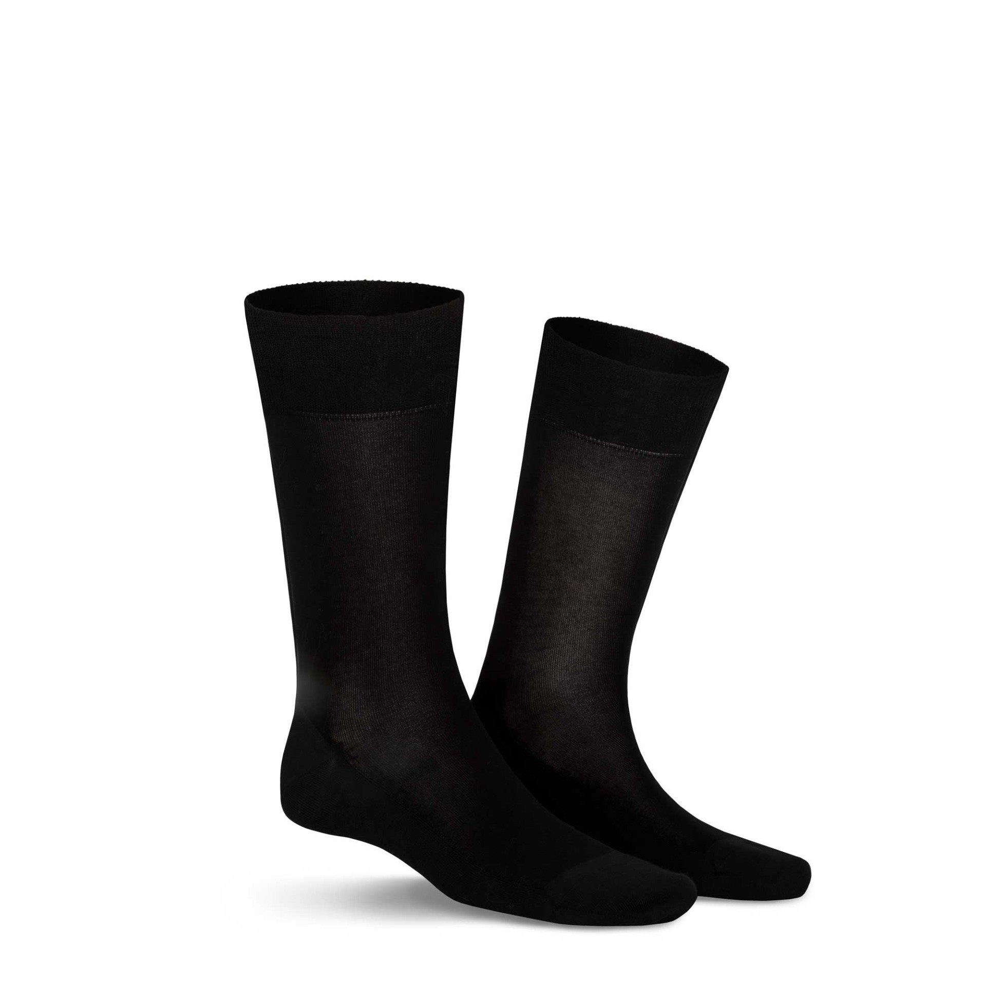 KUNERT Basicsocken GEORGE (1-Paar) Herren Socken aus feiner Baumwolle mit Funktionssohle Black 0070