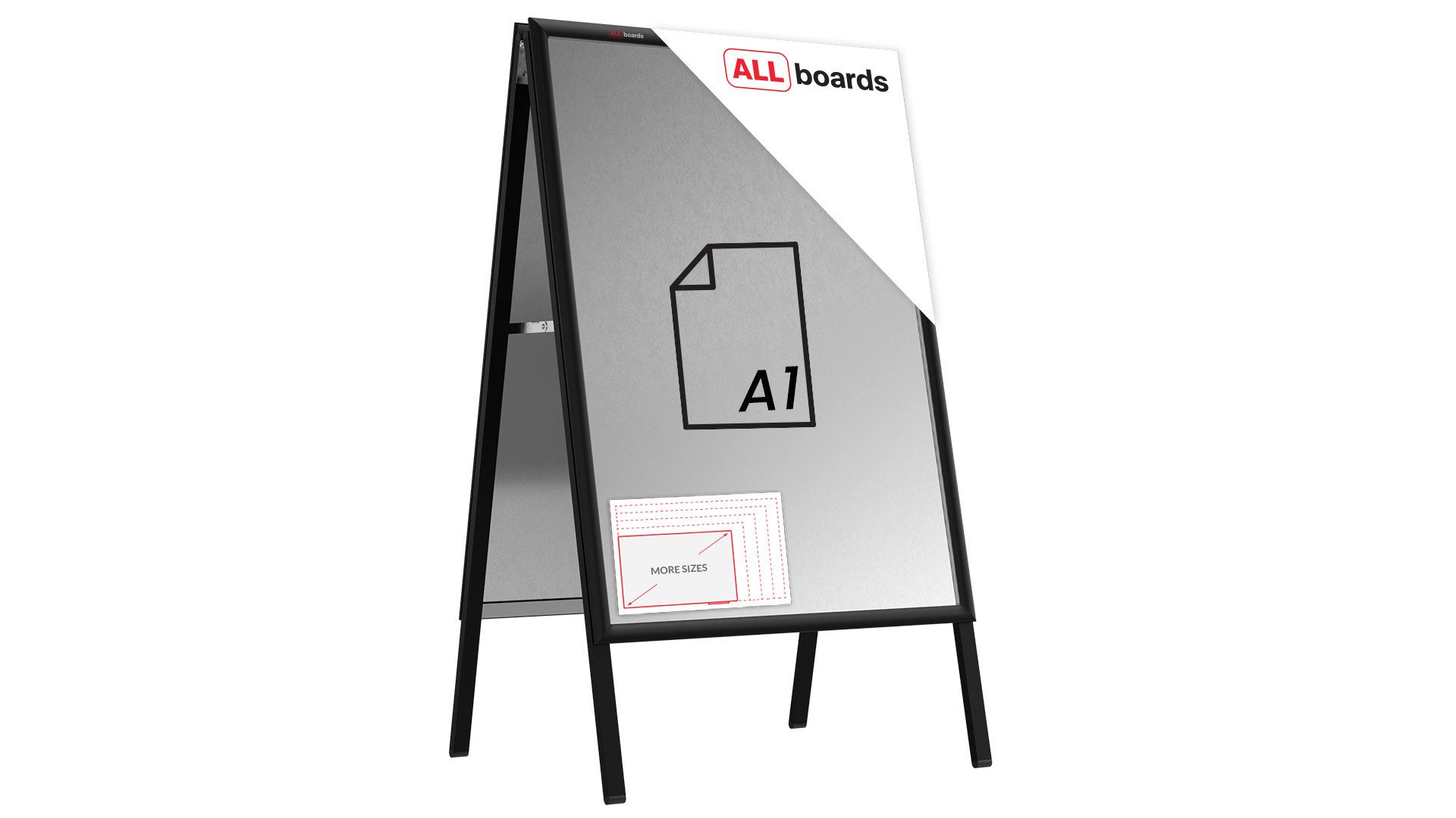ALLboards Einzelrahmen ALLboards Doppelseitige Werbetafel Kundenstopper günstig online kaufen